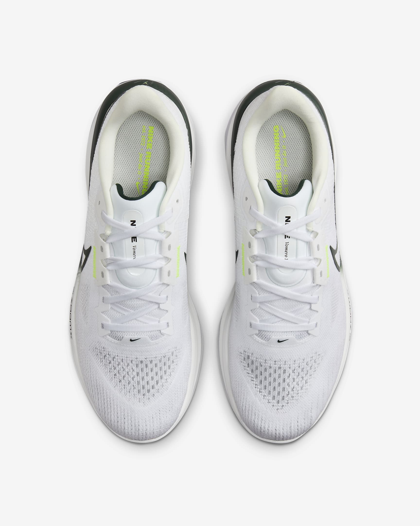 Nike Vomero 17 Men's Road Running Shoes - White/Sail/Volt/Pro Green