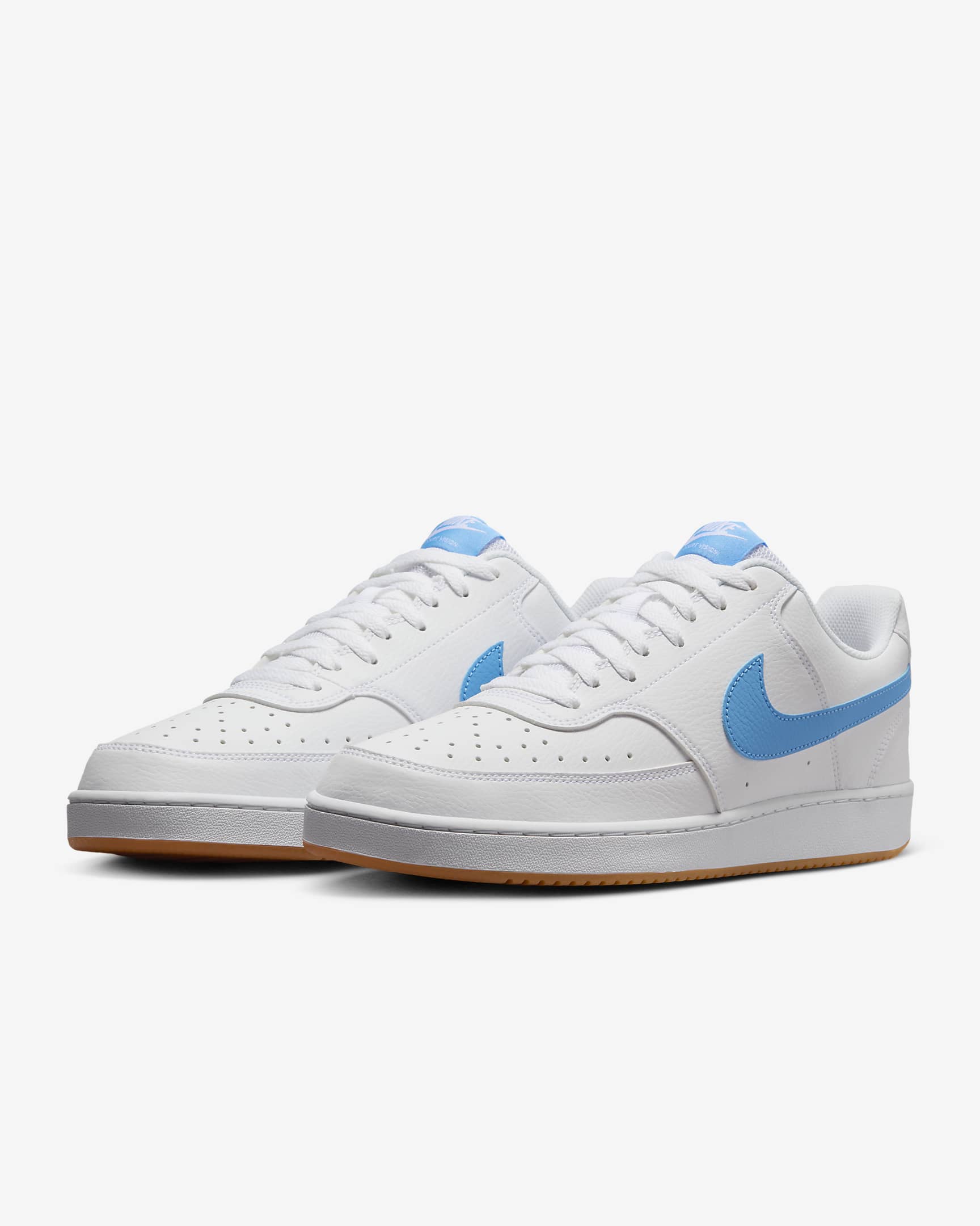 Sapatilhas Nike Court Vision Low para homem - Branco/Amarelo Gum/Azul University