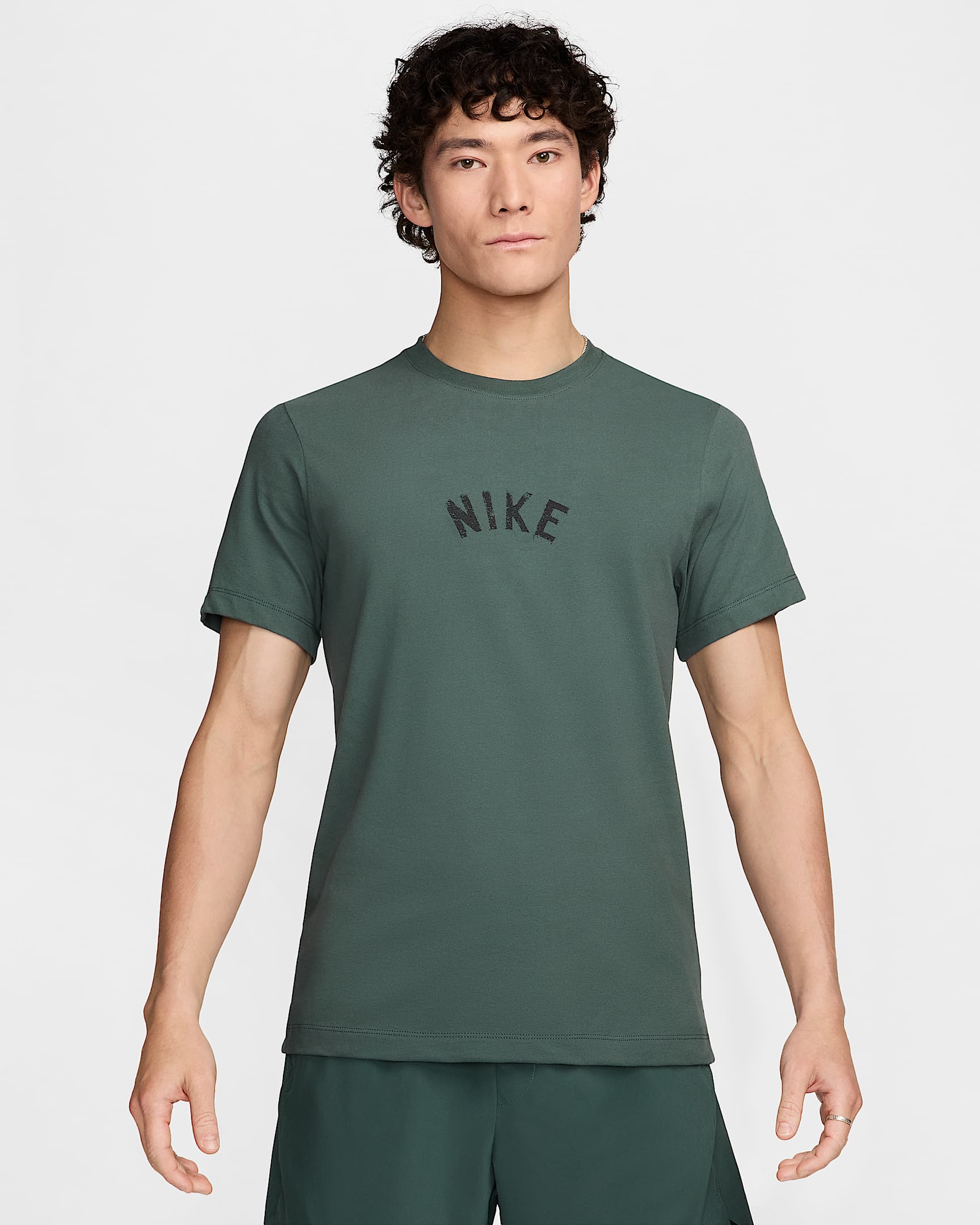 Nike Men's Dri-FIT Fitness T-Shirt - Vintage Green