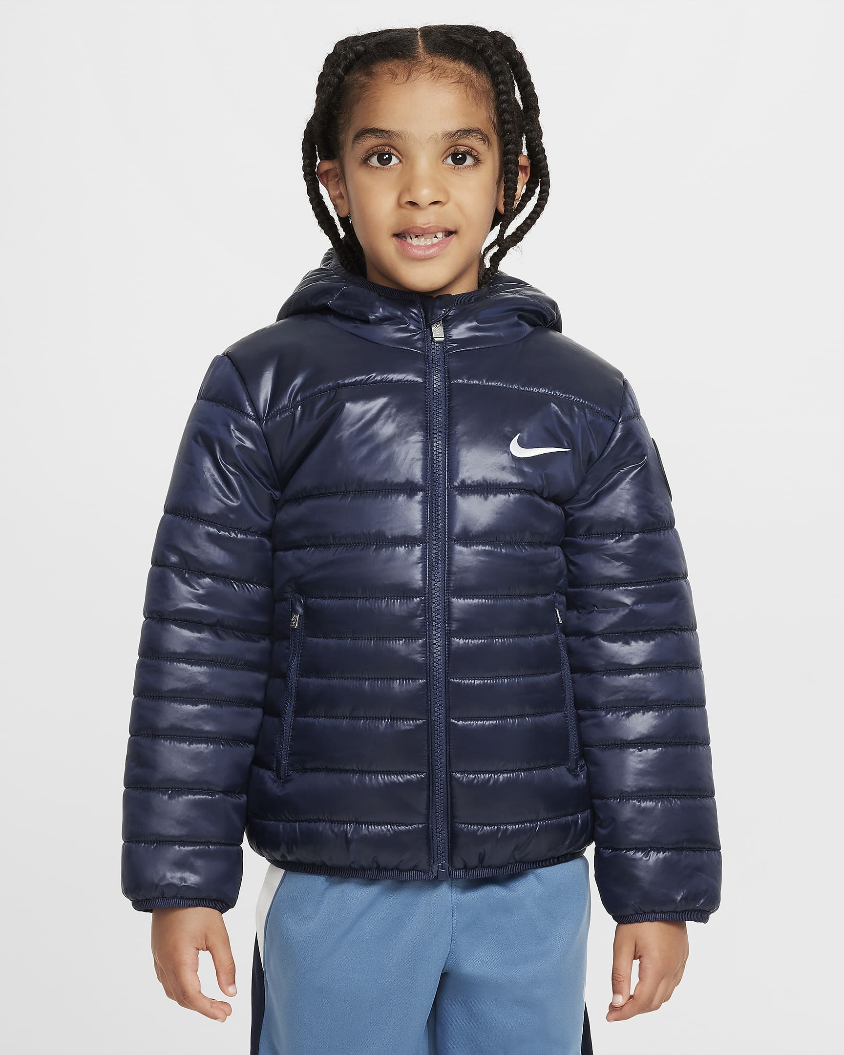 Chamarra acolchada con relleno para preescolar Nike - Azul marino medianoche