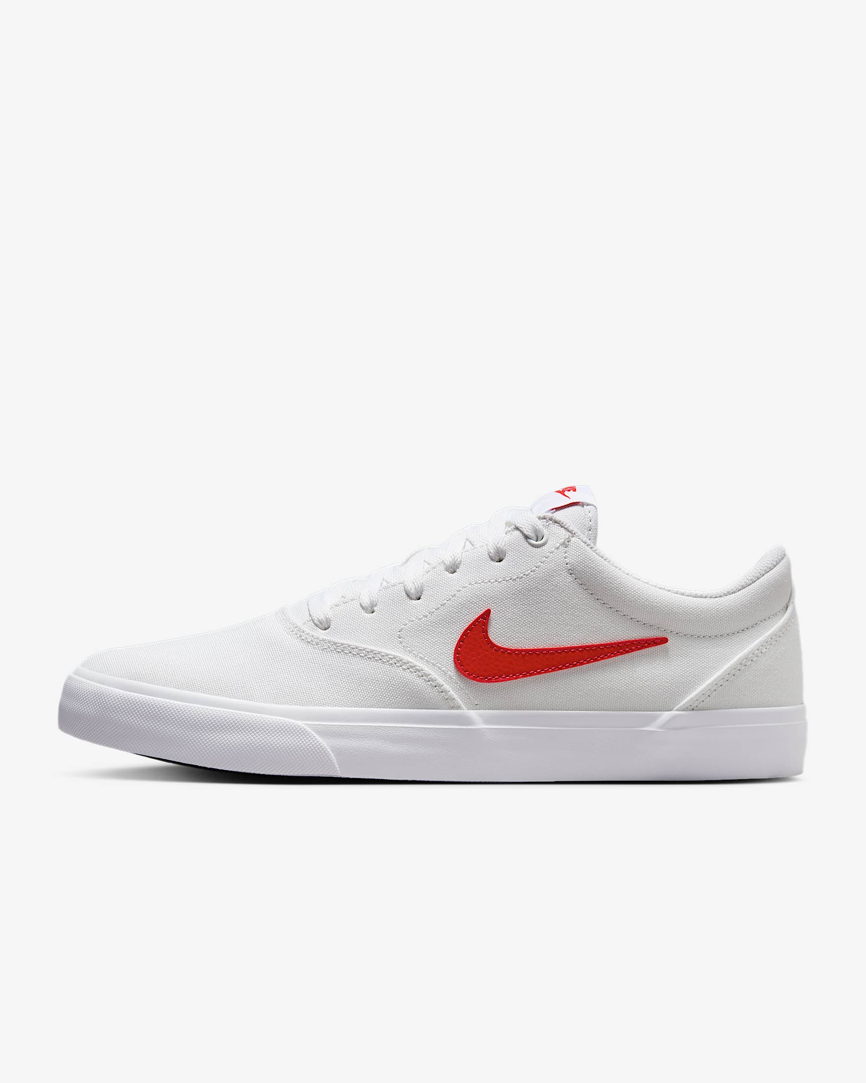 Tenis para hombre Nike Charge Canvas - Blanco/Blanco/Blanco/Rojo universitario