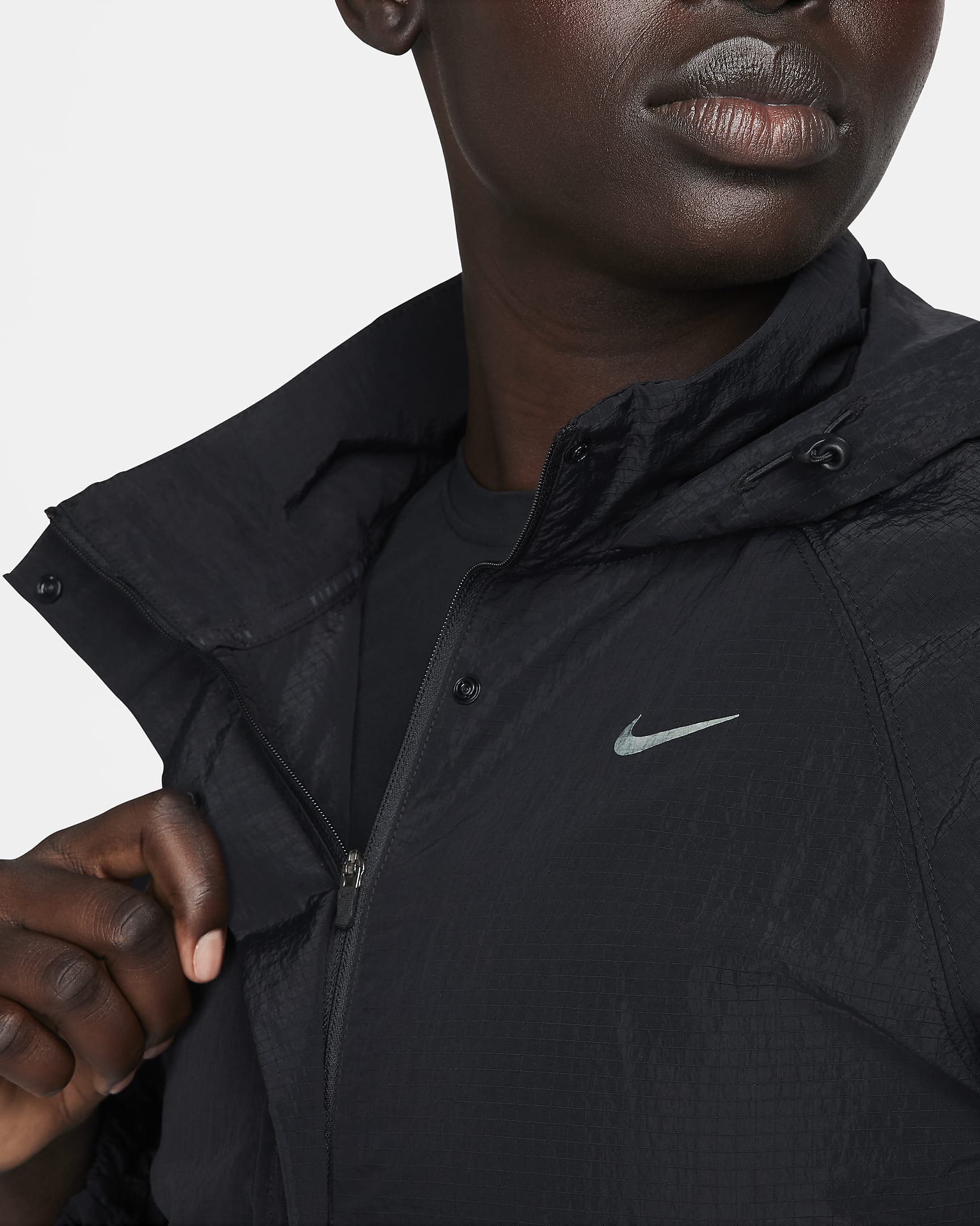 Nike Running Division Repel-Jacke für Damen - Schwarz/Schwarz