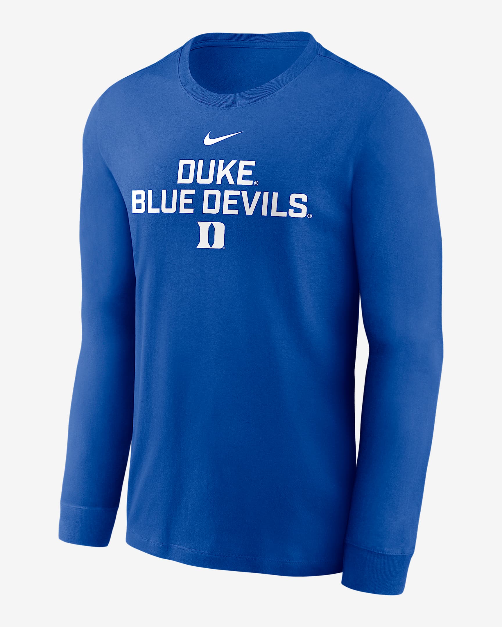 Duke Sideline Men's Nike Dri-FIT College Long-Sleeve T-Shirt - Royal