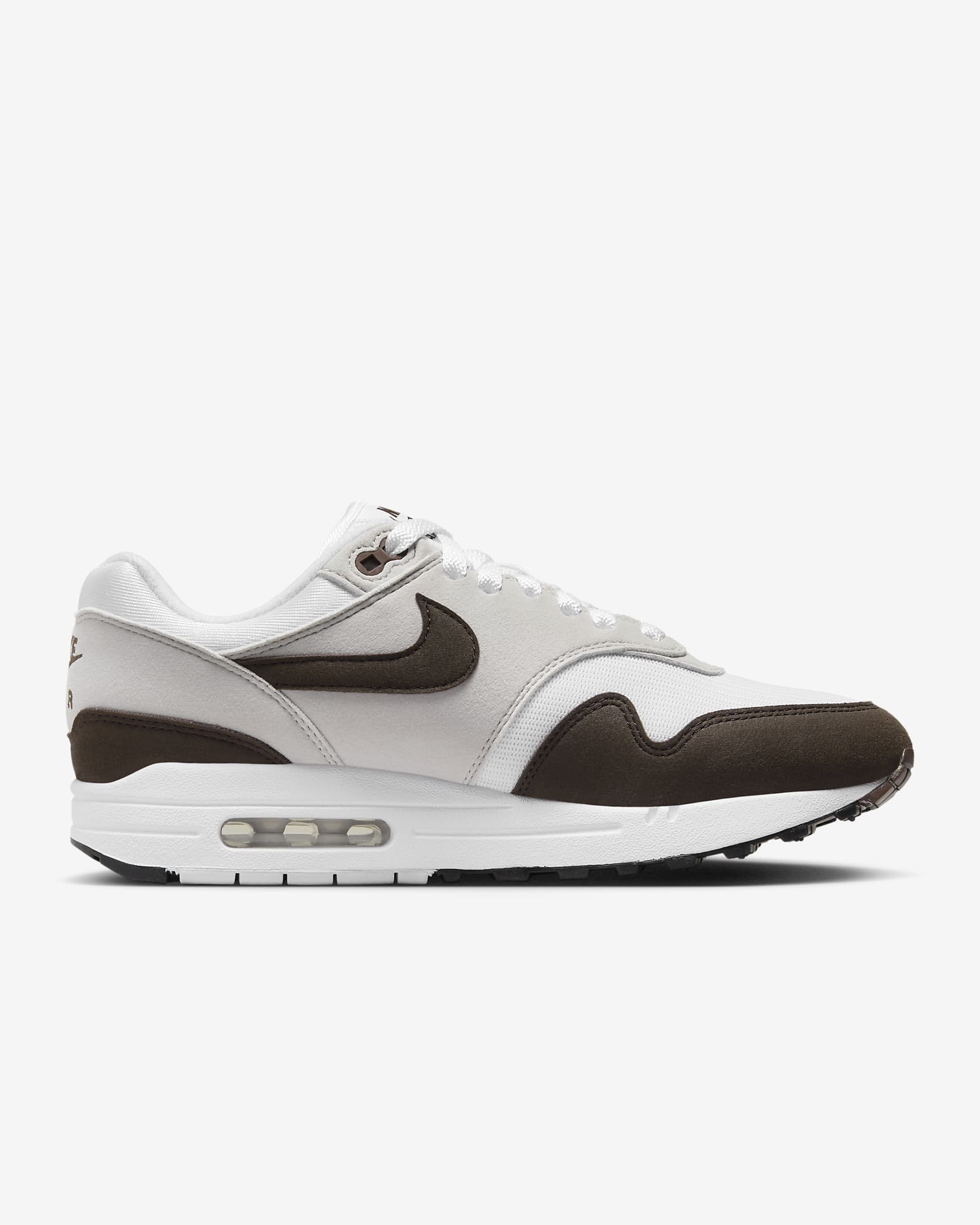 Buty damskie Nike Air Max 1 - Neutral Grey/Biel/Czerń/Baroque Brown