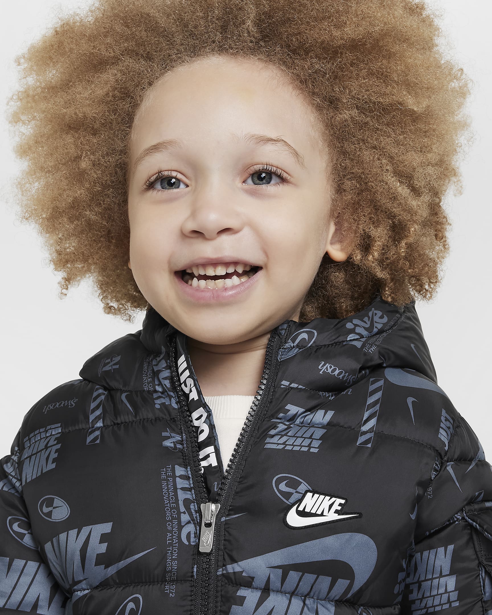 Chamarra acolchada con logo DNA infantil Nike - Negro