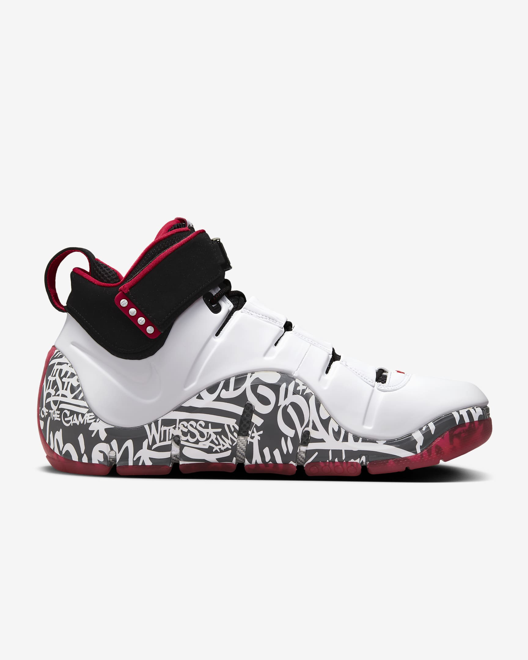 Nike Zoom LeBron 4 Men's Shoes - White/Black/University Red/White