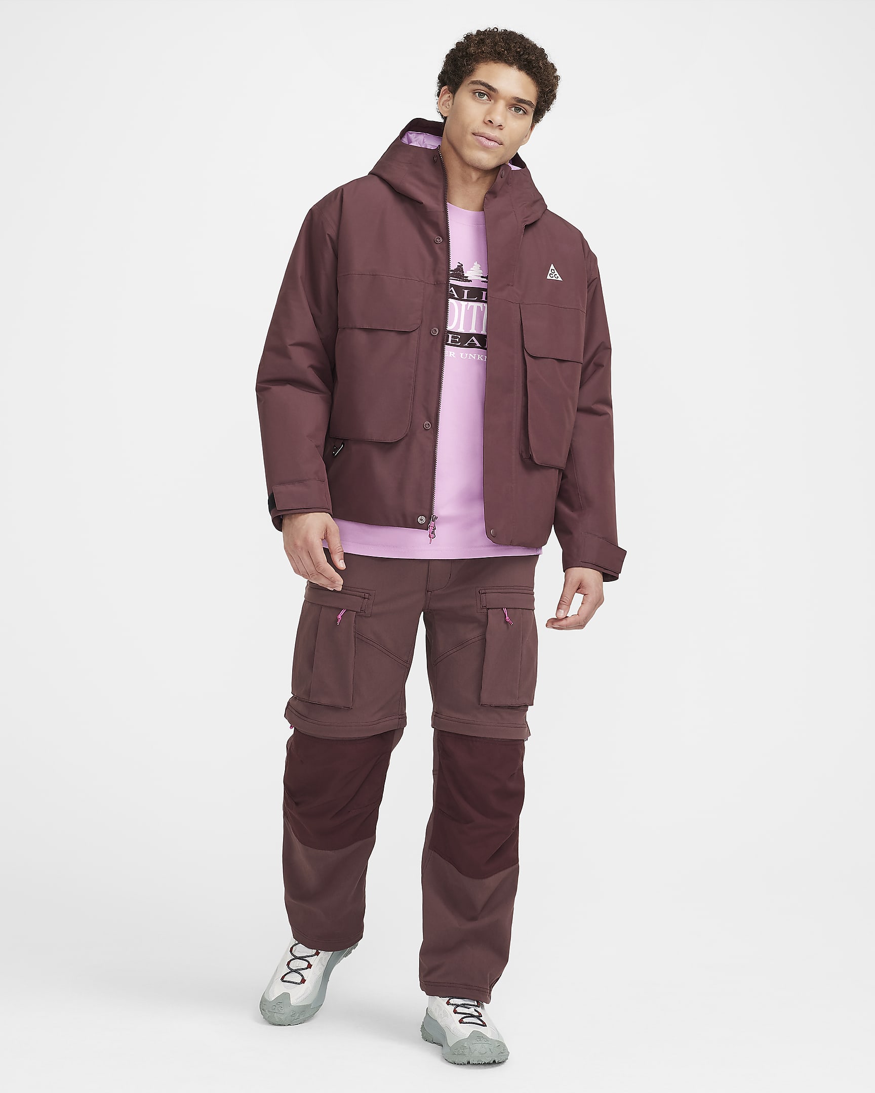 Veste Storm-FIT Nike ACG PrimaLoft® « Skull Peak » pour homme - Burgundy Crush/Beyond Pink/Noir/Summit White