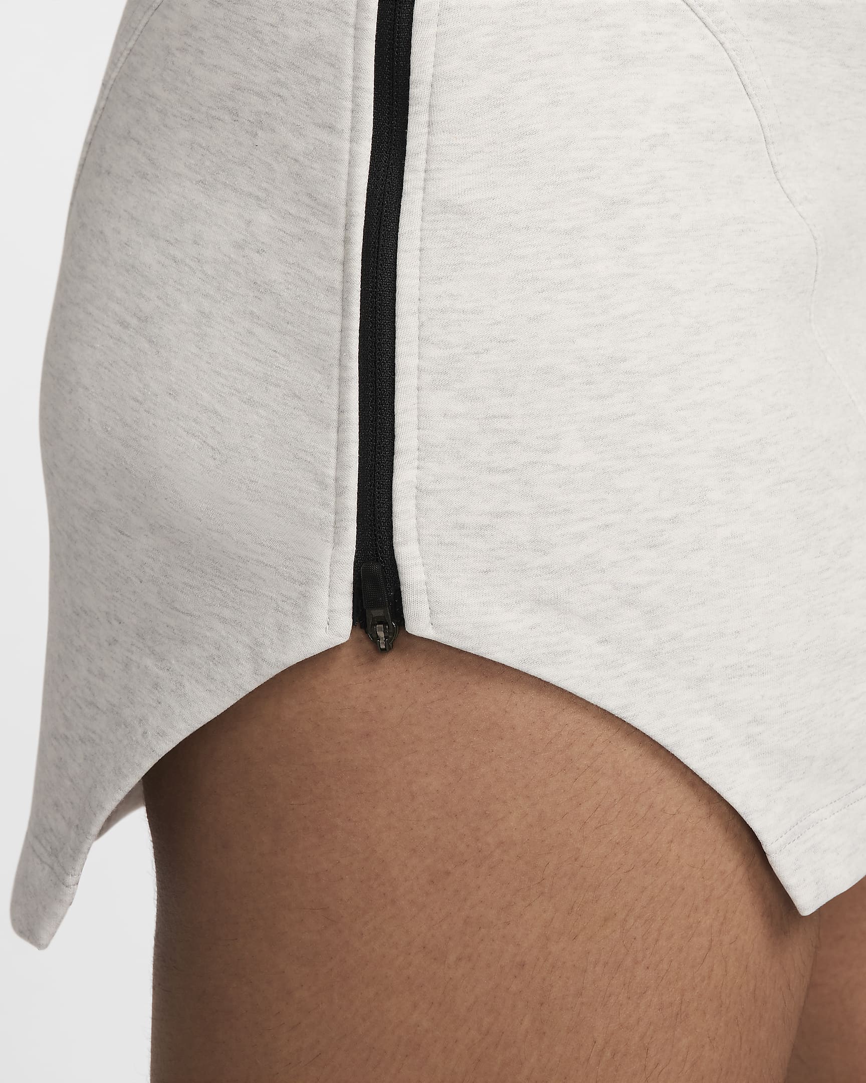 Nike Sportswear Tech Fleece Women's High-Waisted Mini Skirt - Light Grey/Heather/Black