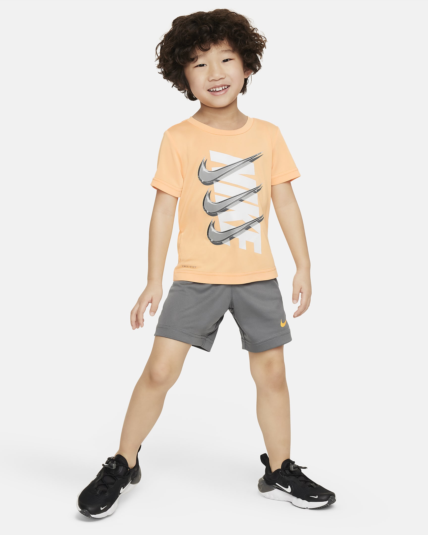 Nike Dri-FIT Dropset Toddler Shorts Set - Smoke Grey