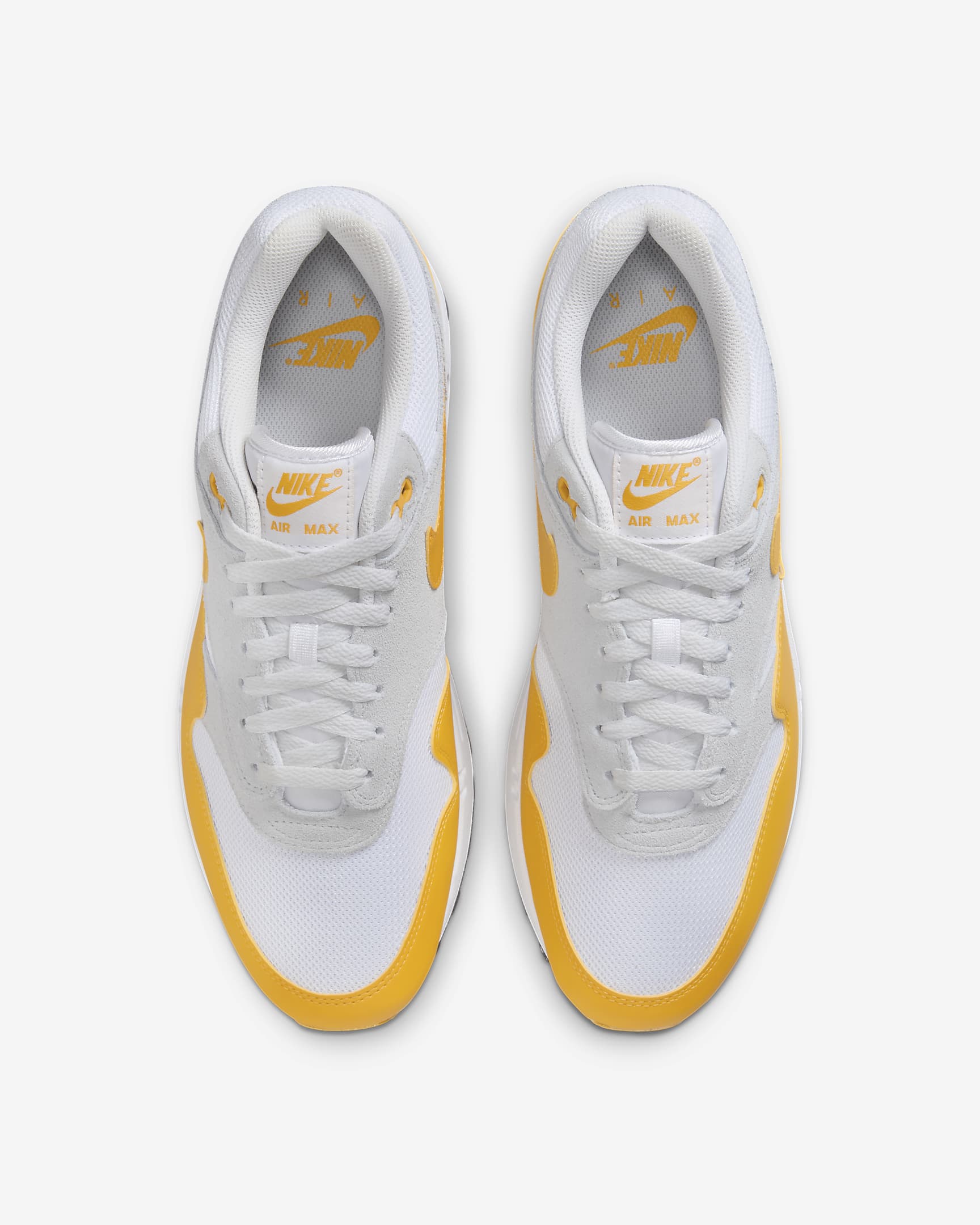 Nike Air Max 1 Essential-sko til mænd - hvid/Pure Platinum/sort/University Gold