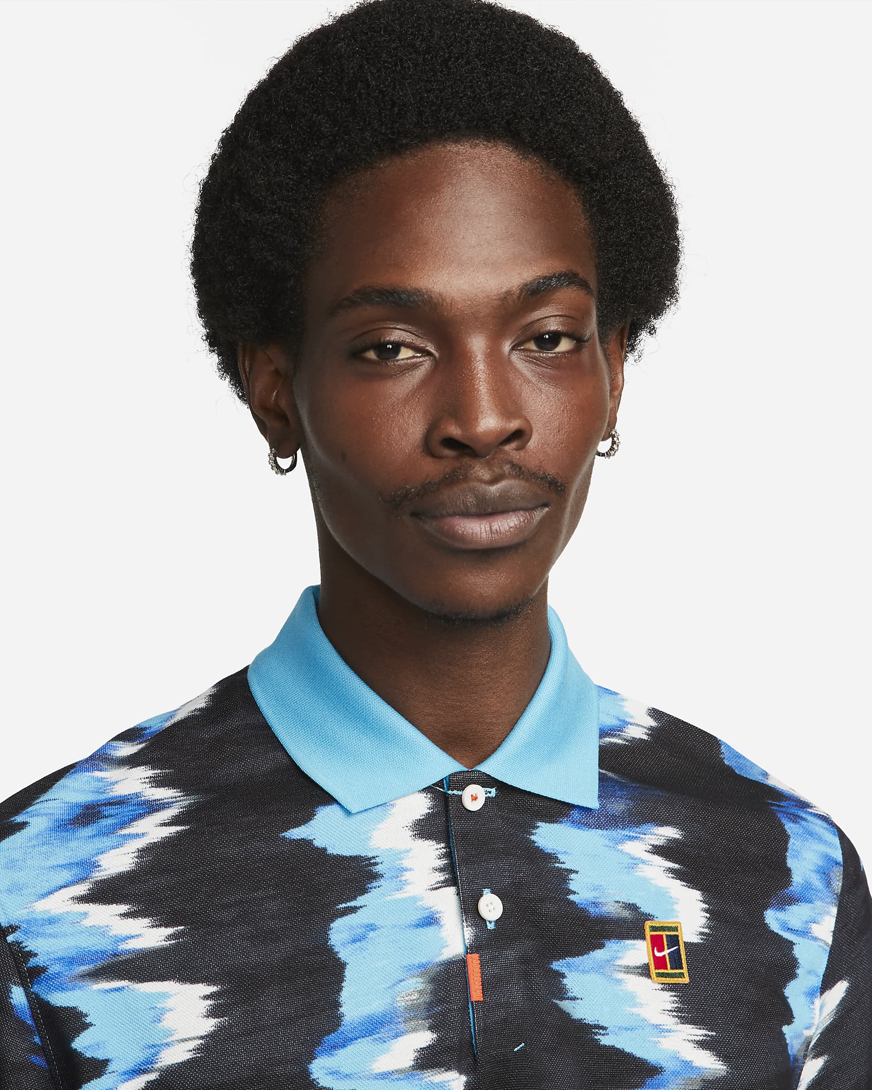 The Nike Polo Print Slim-Fit Polo - Baltic Blue