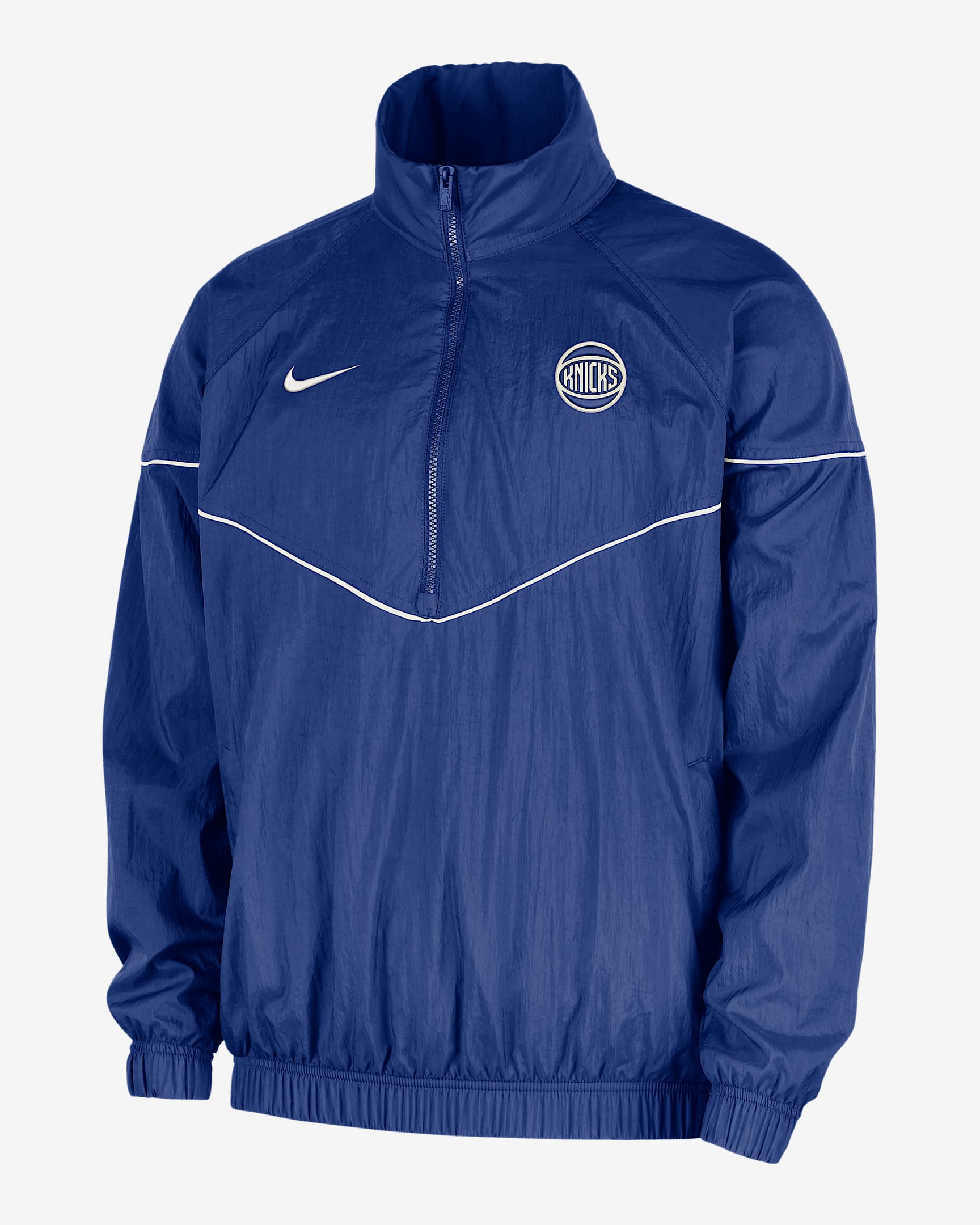 Chamarra tipo anorak Nike de la NBA para hombre New York Knicks Courtside Windrunner - Azul enérgico/Vela
