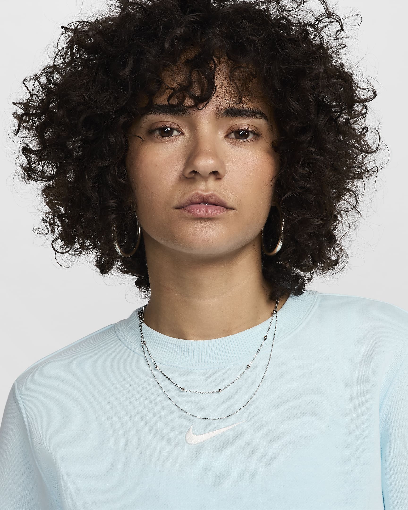 Sweat à col ras-du-cou Nike Sportswear Phoenix Fleece pour femme - Glacier Blue/Sail