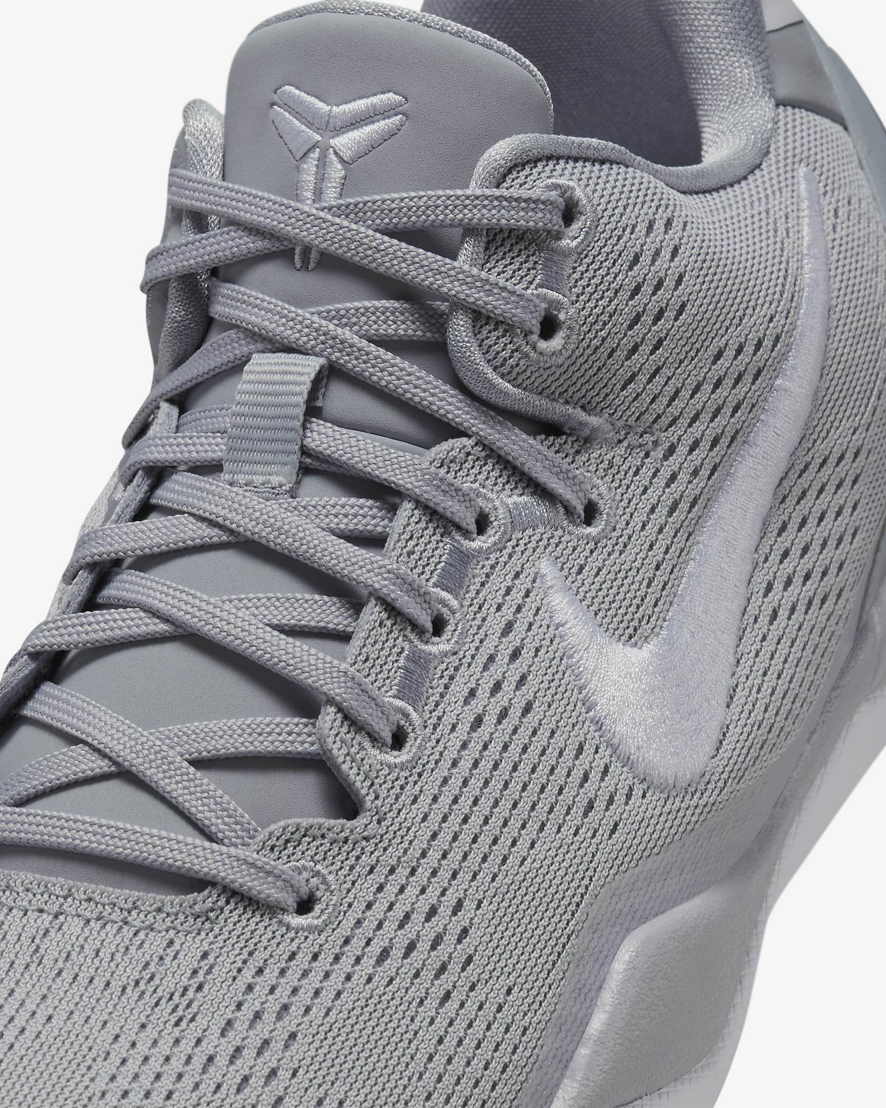 Calzado de básquetbol para niños grandes Kobe 8 - Gris lobo/Gris lobo/Blanco