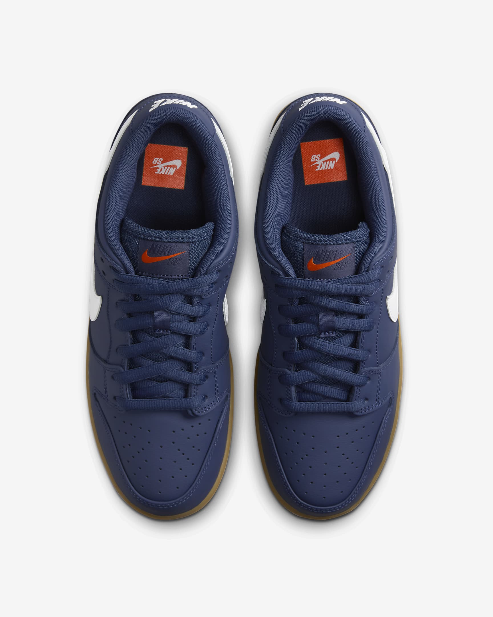 Nike SB Dunk Low Pro Skate Shoes - Navy/Navy/Gum Light Brown/White