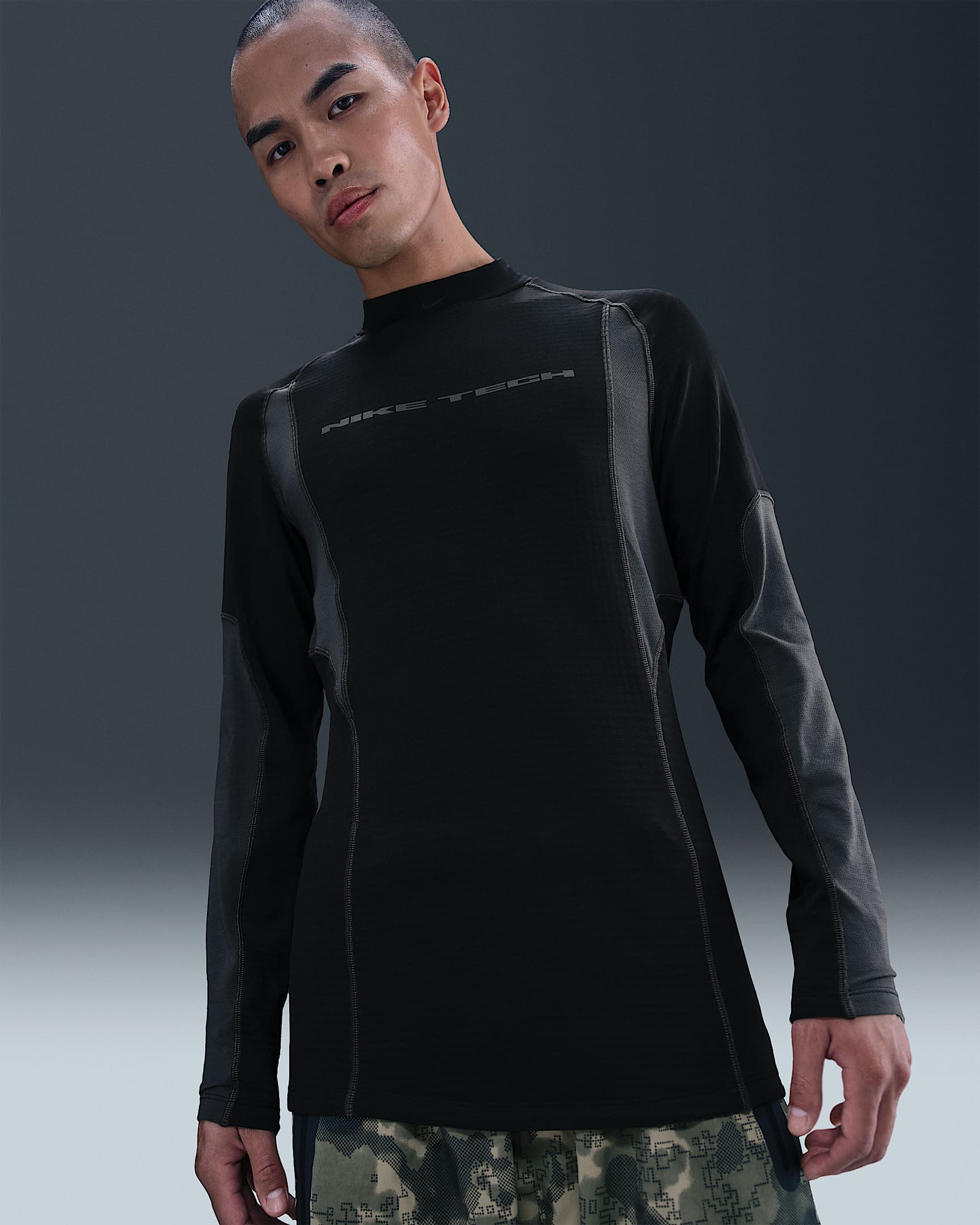 Nike Tech Men's Base Layer Long Sleeve Top - Black/Anthracite/Anthracite/Black