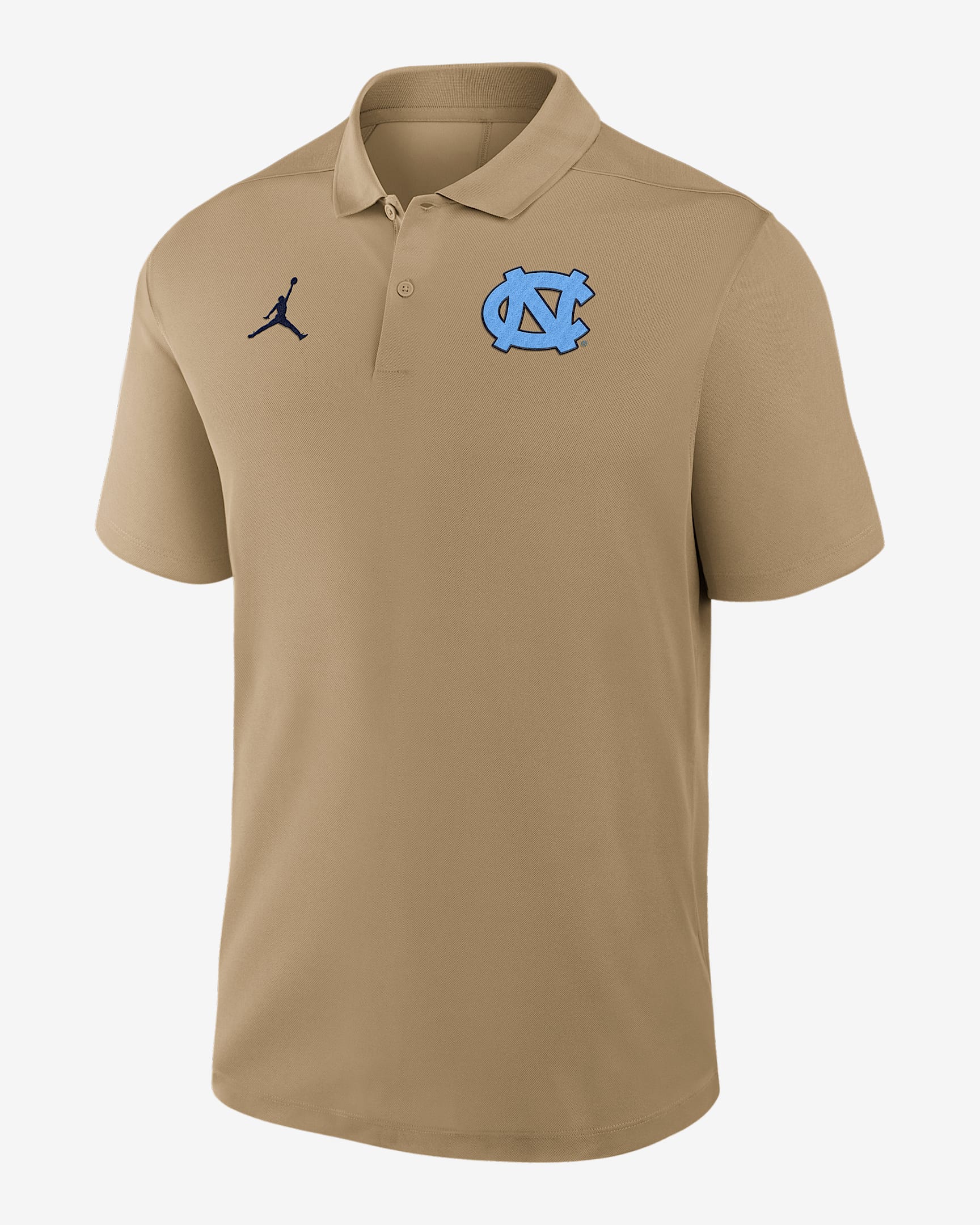 North Carolina Primetime Victory Primary Logo Men's Nike Dri-FIT College Polo - Tan/Beige