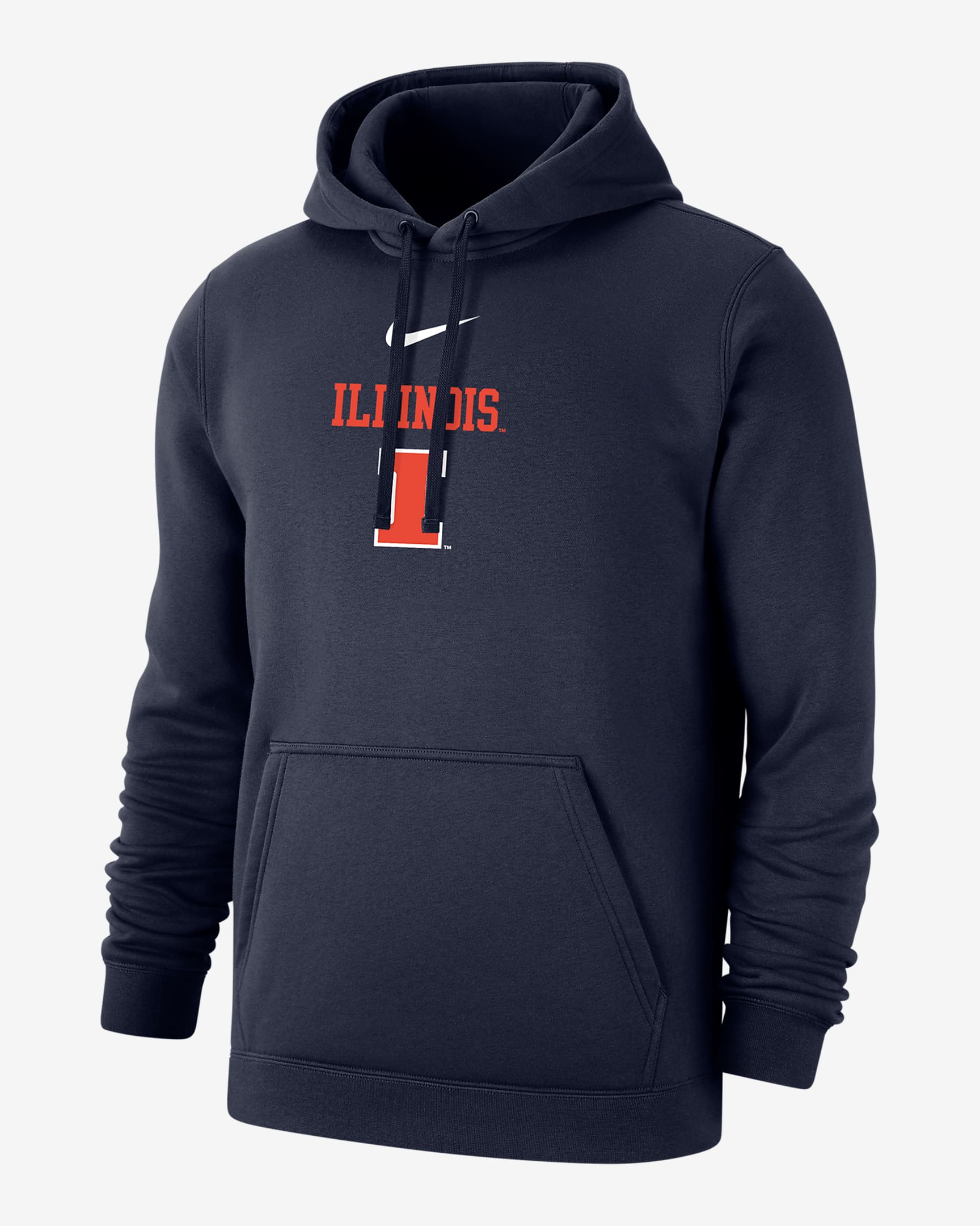 Illinois Club Fleece Men's Nike College Hoodie - Navy