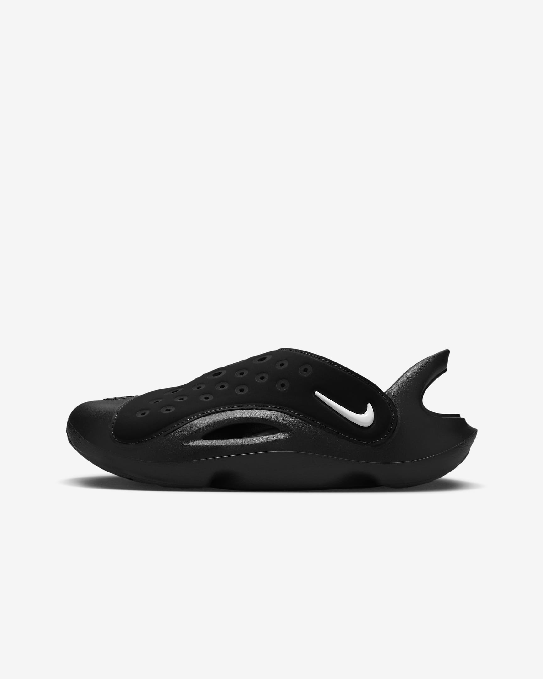 Nike Aqua Swoosh Older Kids' Sandals - Black/Anthracite/White