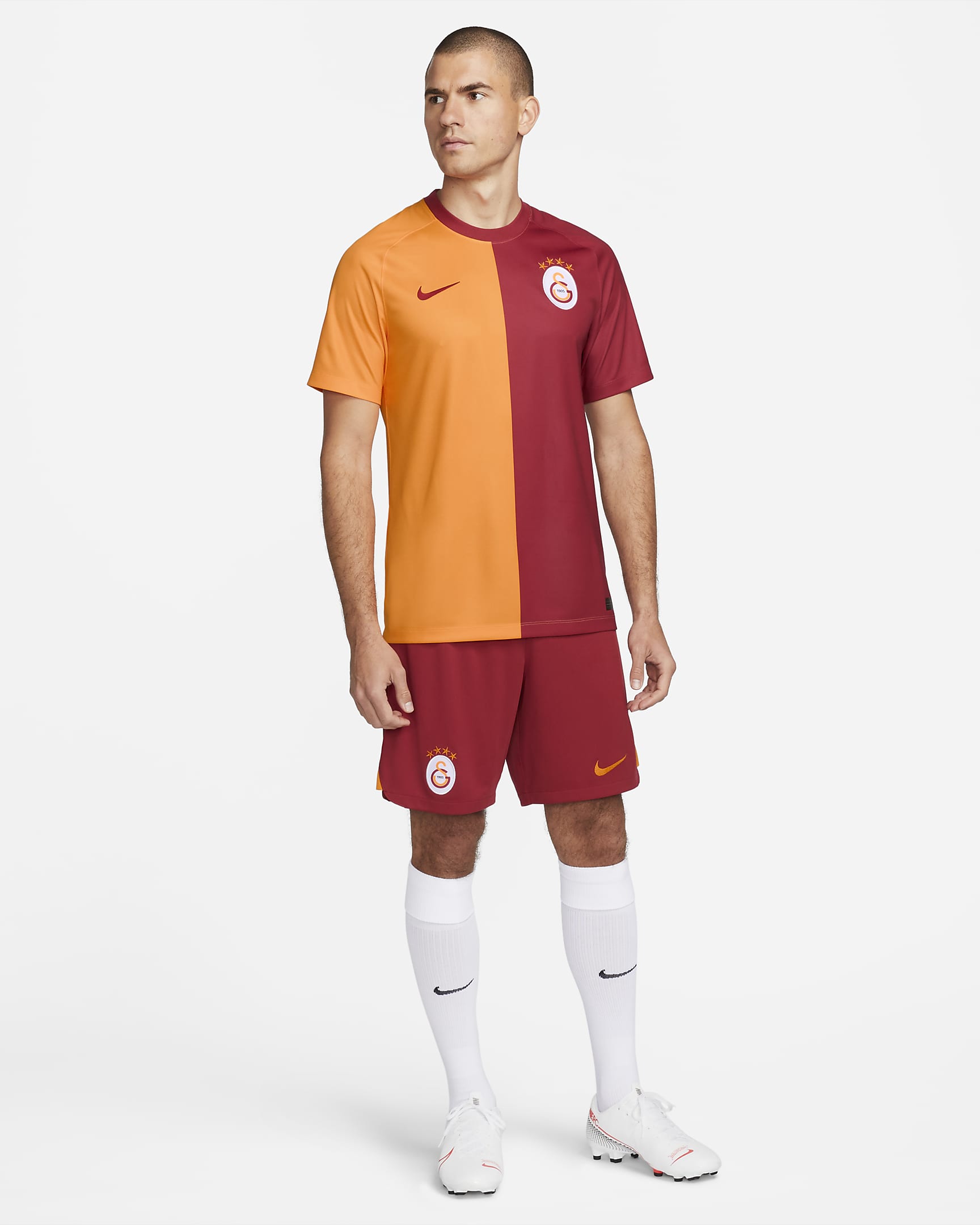 Maglia da calcio a manica corta Nike Dri-FIT Galatasaray 2023/24 da uomo – Home - Vivid Orange/Pepper Red/Pepper Red