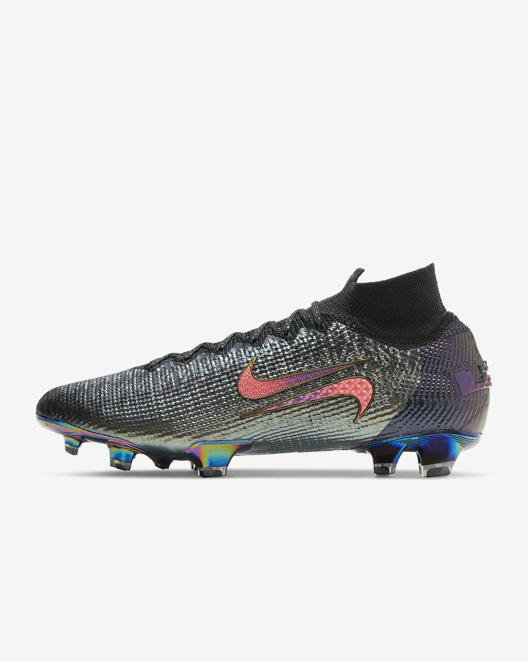 Nike Mercurial Mbappé Superfly 7 Chosen 2 Elite FG Firm-Ground Football Boot - Black/Fierce Purple/Metallic Silver/Flash Crimson