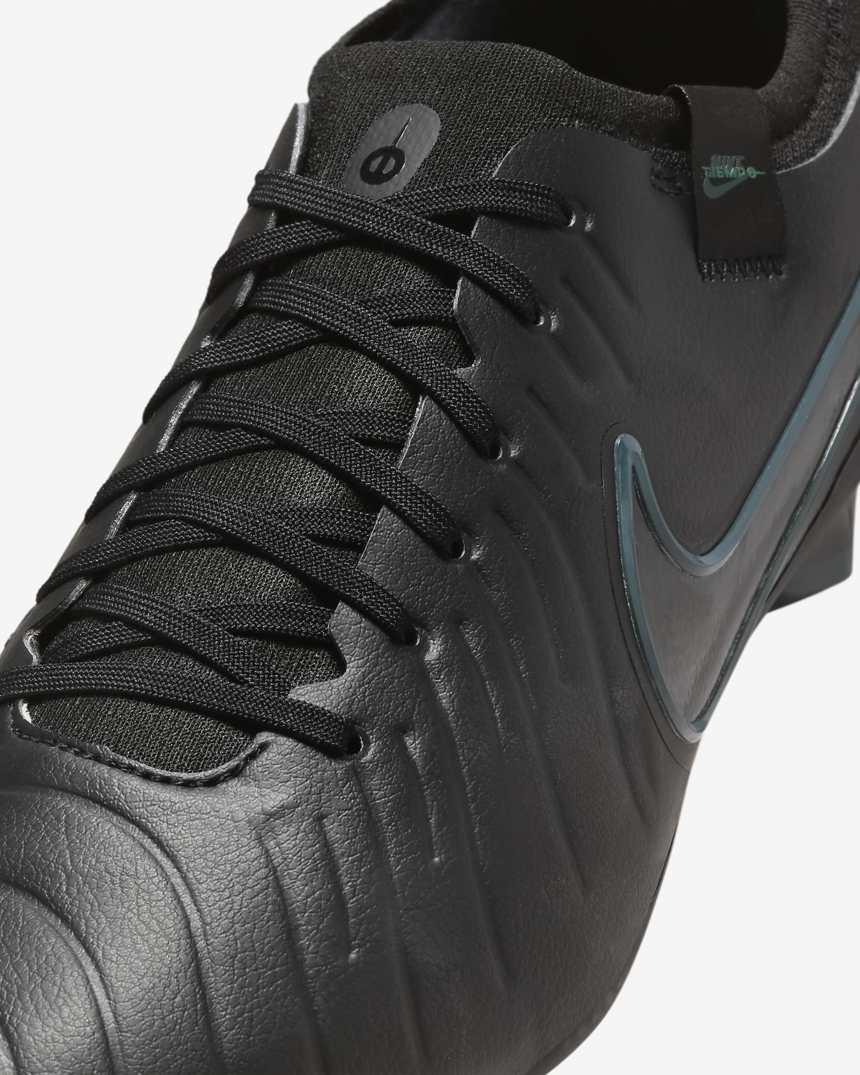 Chuteiras de futebol de perfil baixo para terreno firme Nike Tiempo Legend 10 Pro - Preto/Deep Jungle/Preto