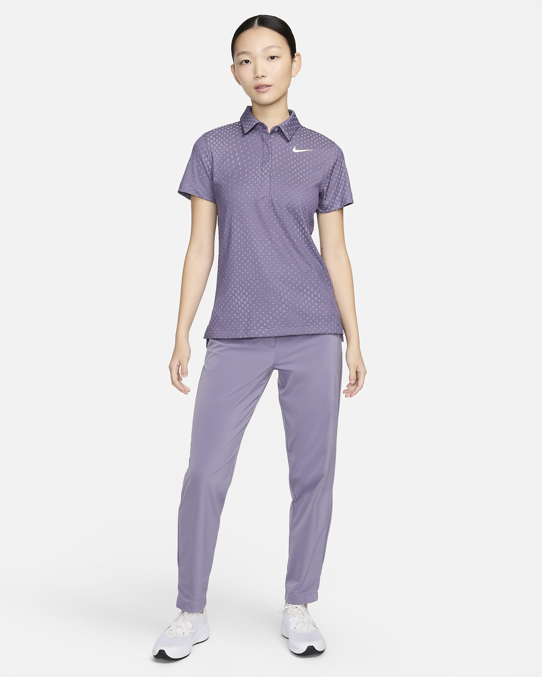 Nike Tour Women's Dri-FIT ADV Short-Sleeve Golf Polo - Canyon Purple/Daybreak/White