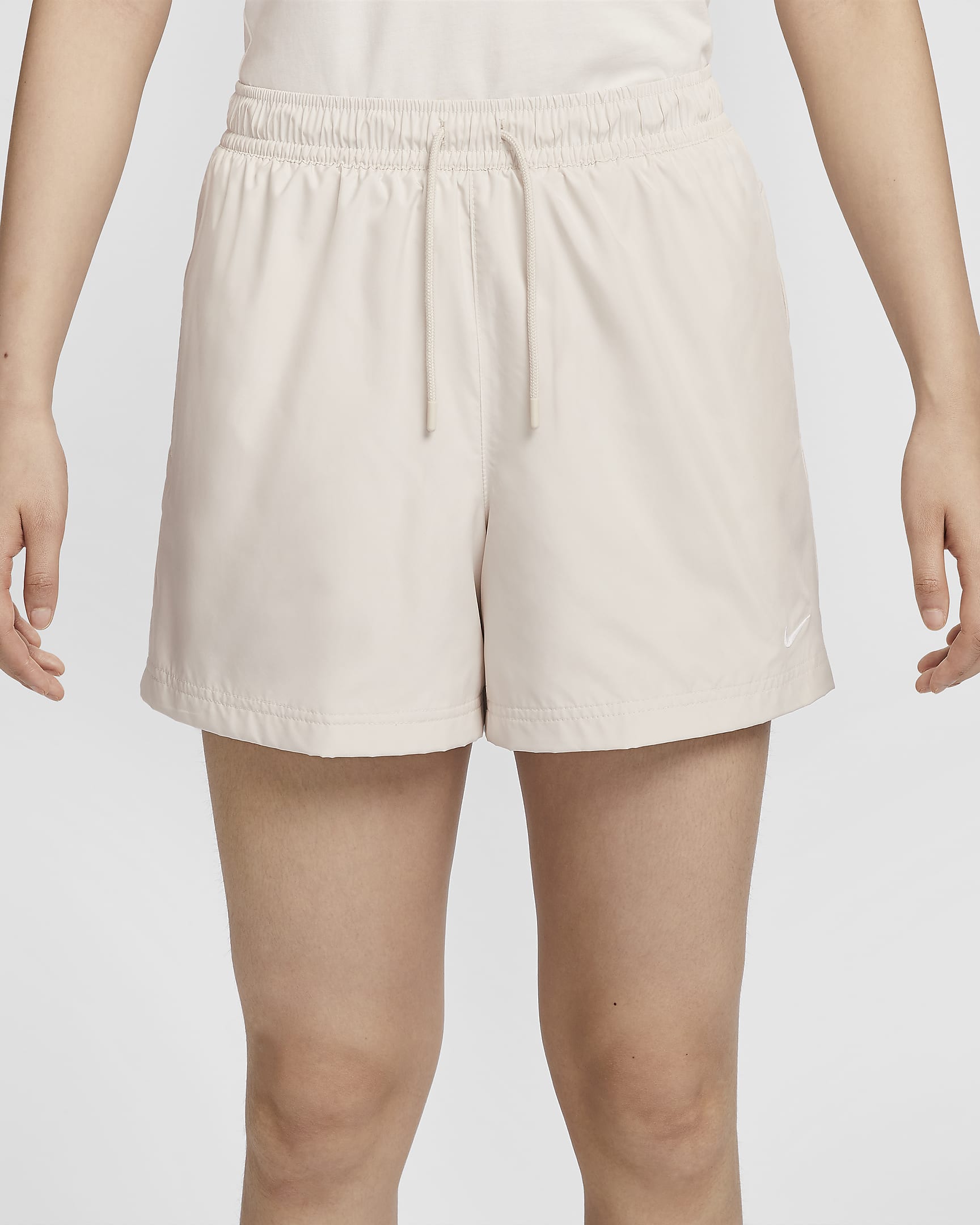 Nike Sportswear Classic Wovens Women's Mid-Rise Shorts - Light Orewood Brown/White