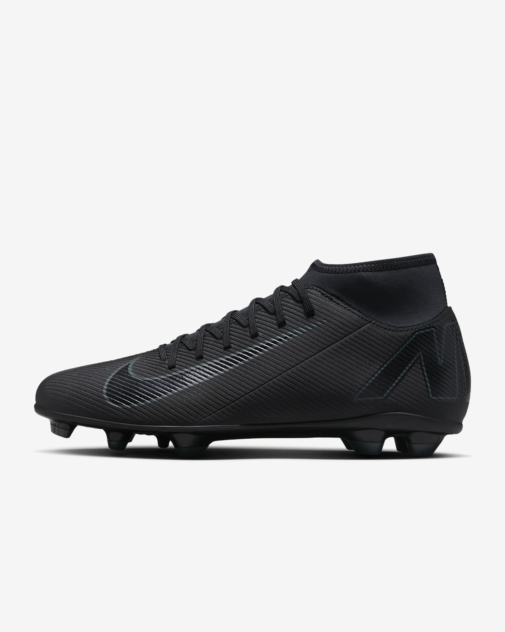 Nike Mercurial Superfly 10 Club MG High-Top Football Boot - Black/Deep Jungle/Black