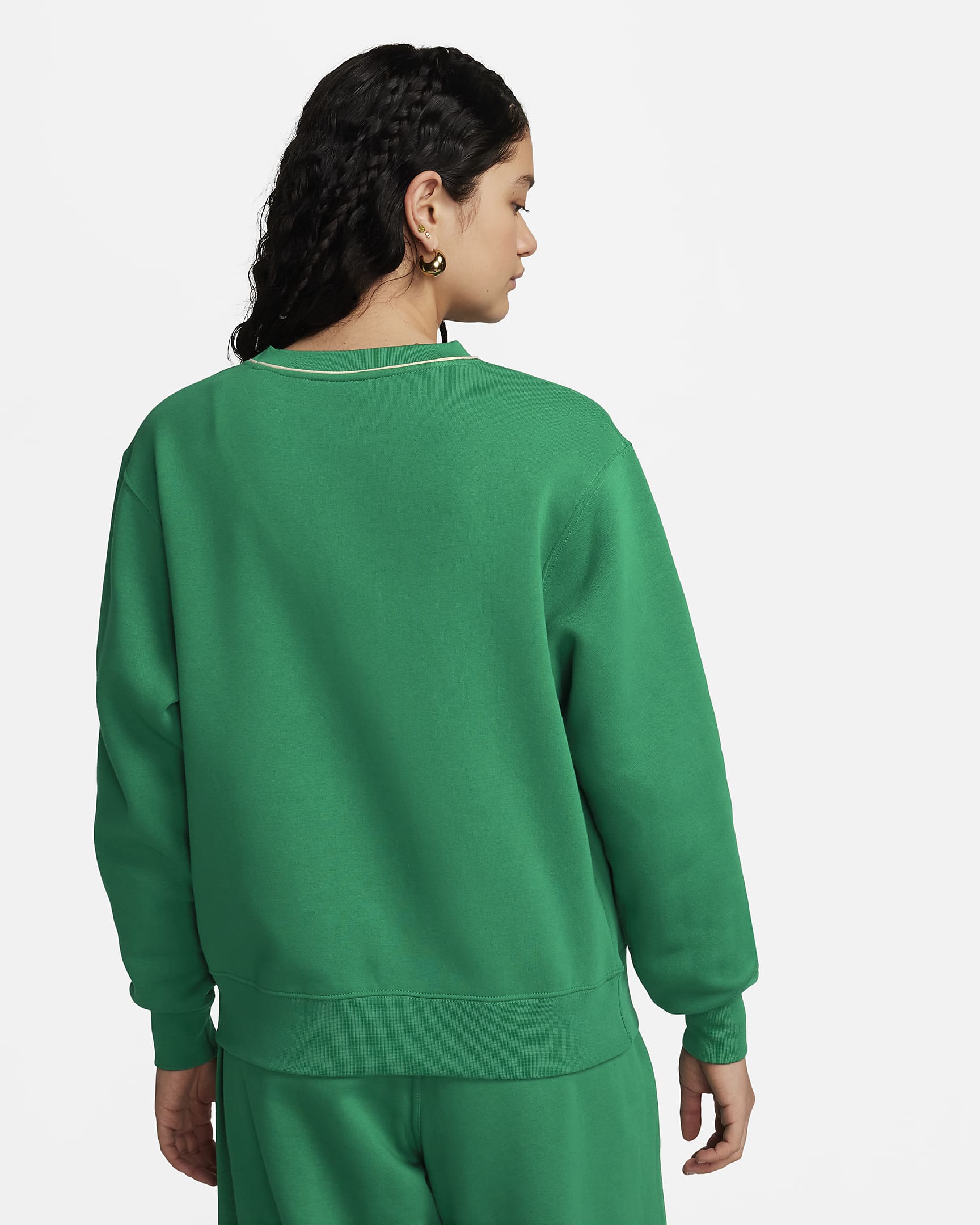 Nike Sportswear Fleece-Sweatshirt mit Rundhalsausschnitt für Damen - Malachite