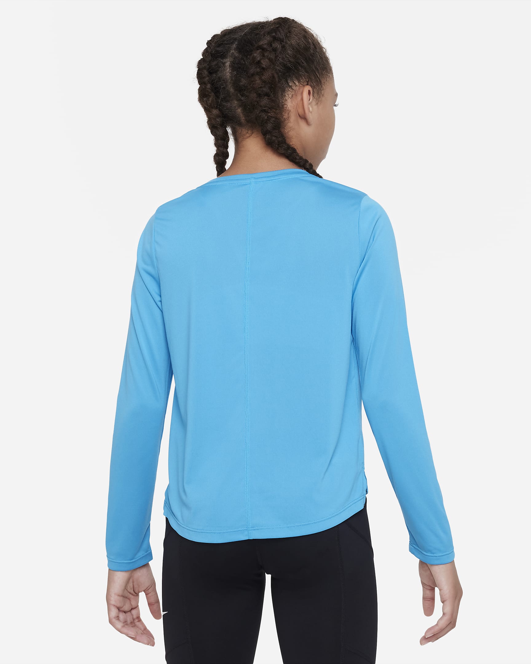 Nike Dri-FIT One Big Kids' (Girls') Graphic Long-Sleeve Training Top ...