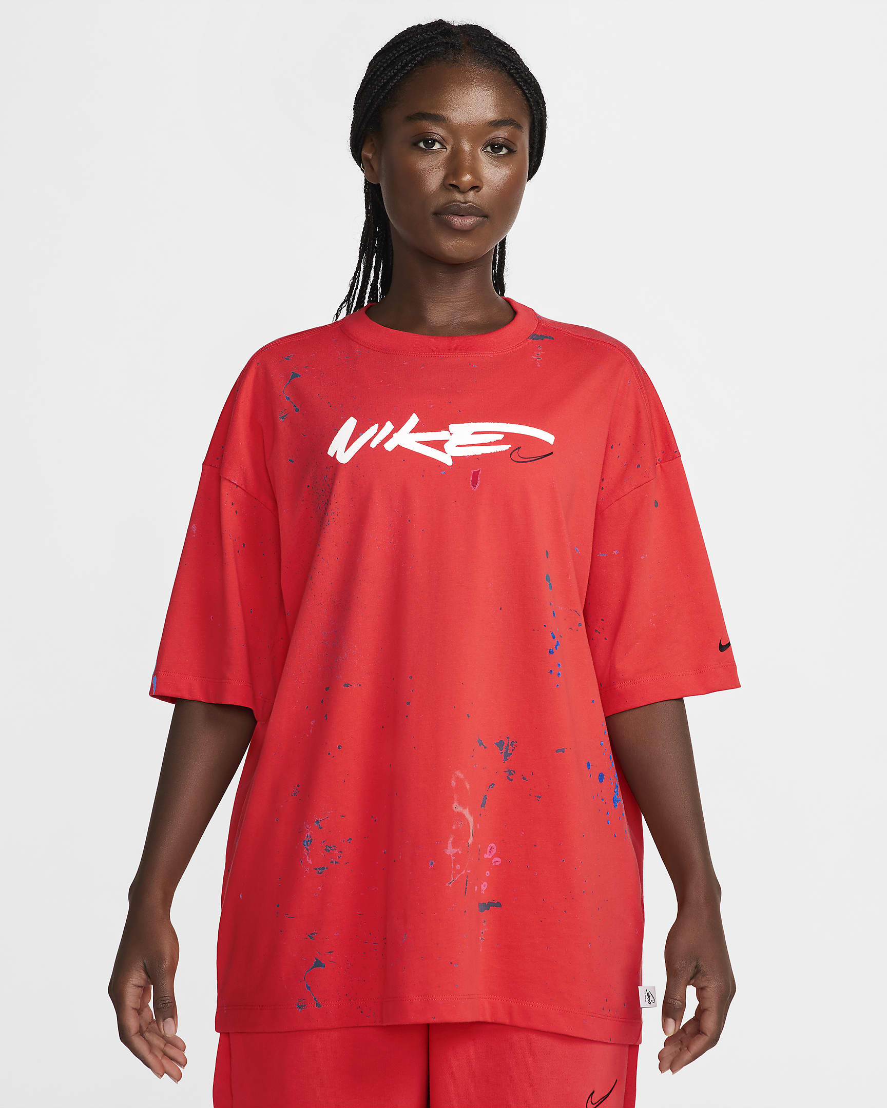 Nike Sportswear Breaking Women's Oversized Short-Sleeve T-Shirt - Light Crimson