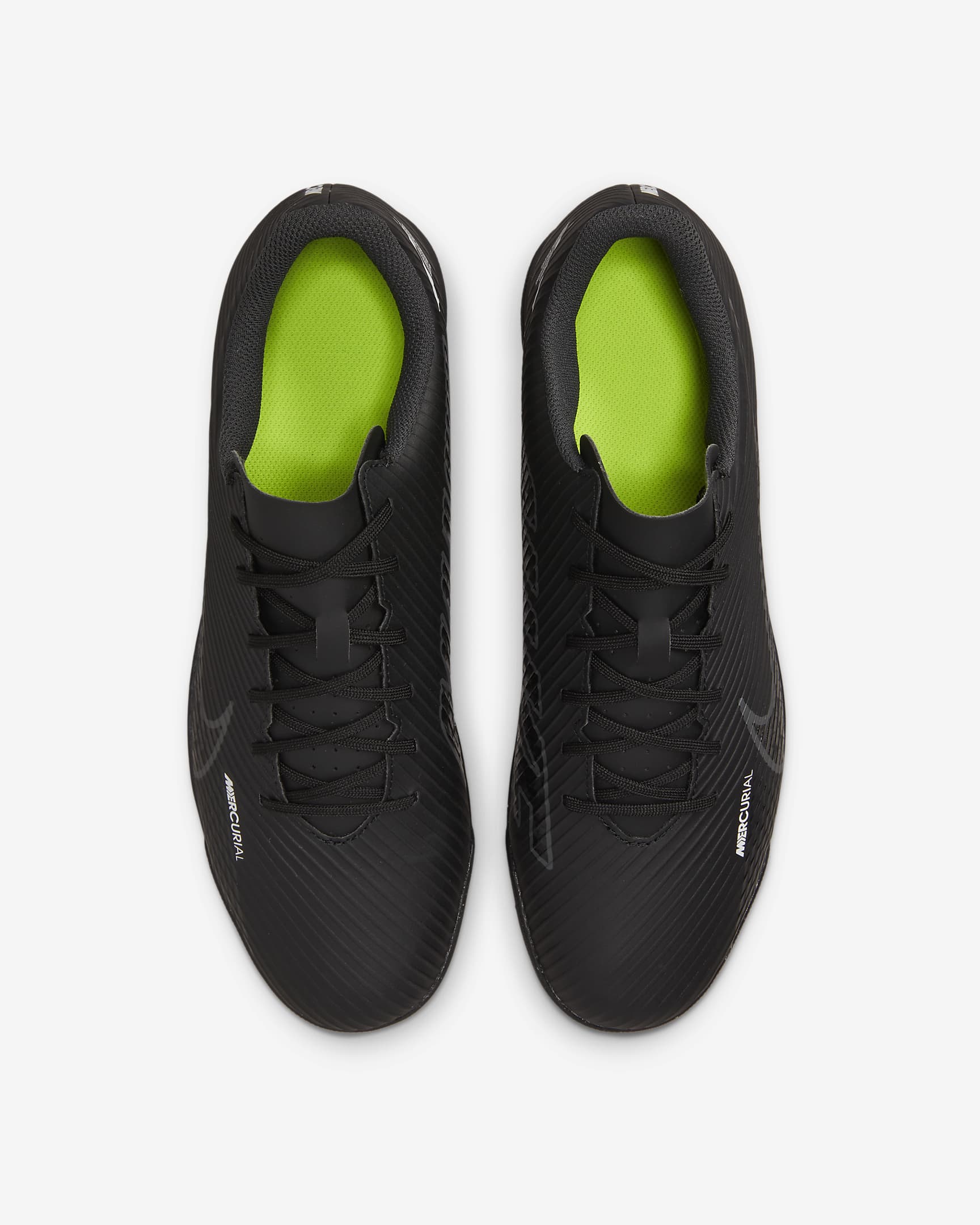 Nike Mercurial Vapor 15 Club Turf Low-Top Football Shoes - Black/Summit White/Volt/Dark Smoke Grey