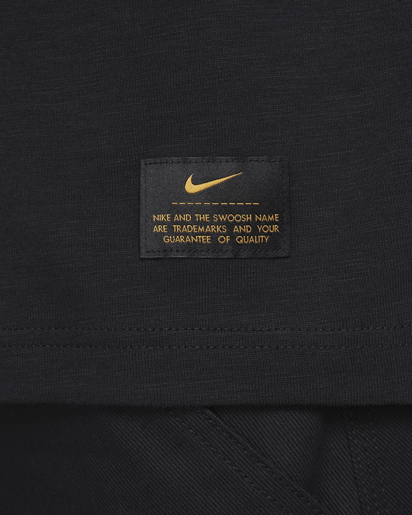 Haut en maille à manches courtes Nike Life pour homme - Noir/Noir