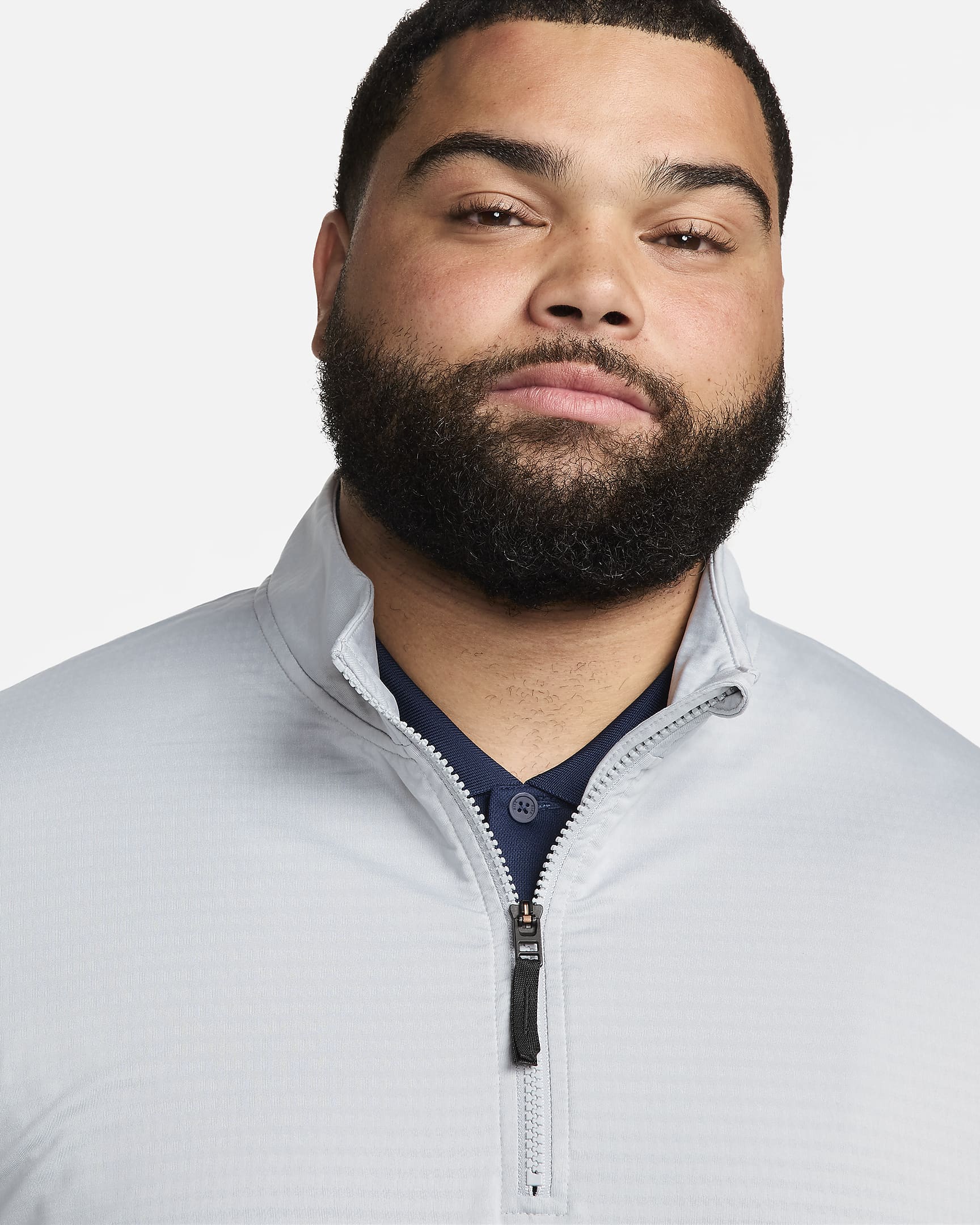 Nike with Bisque Victory Men's Dri-FIT 1/2-Zip Golf Top - Navy