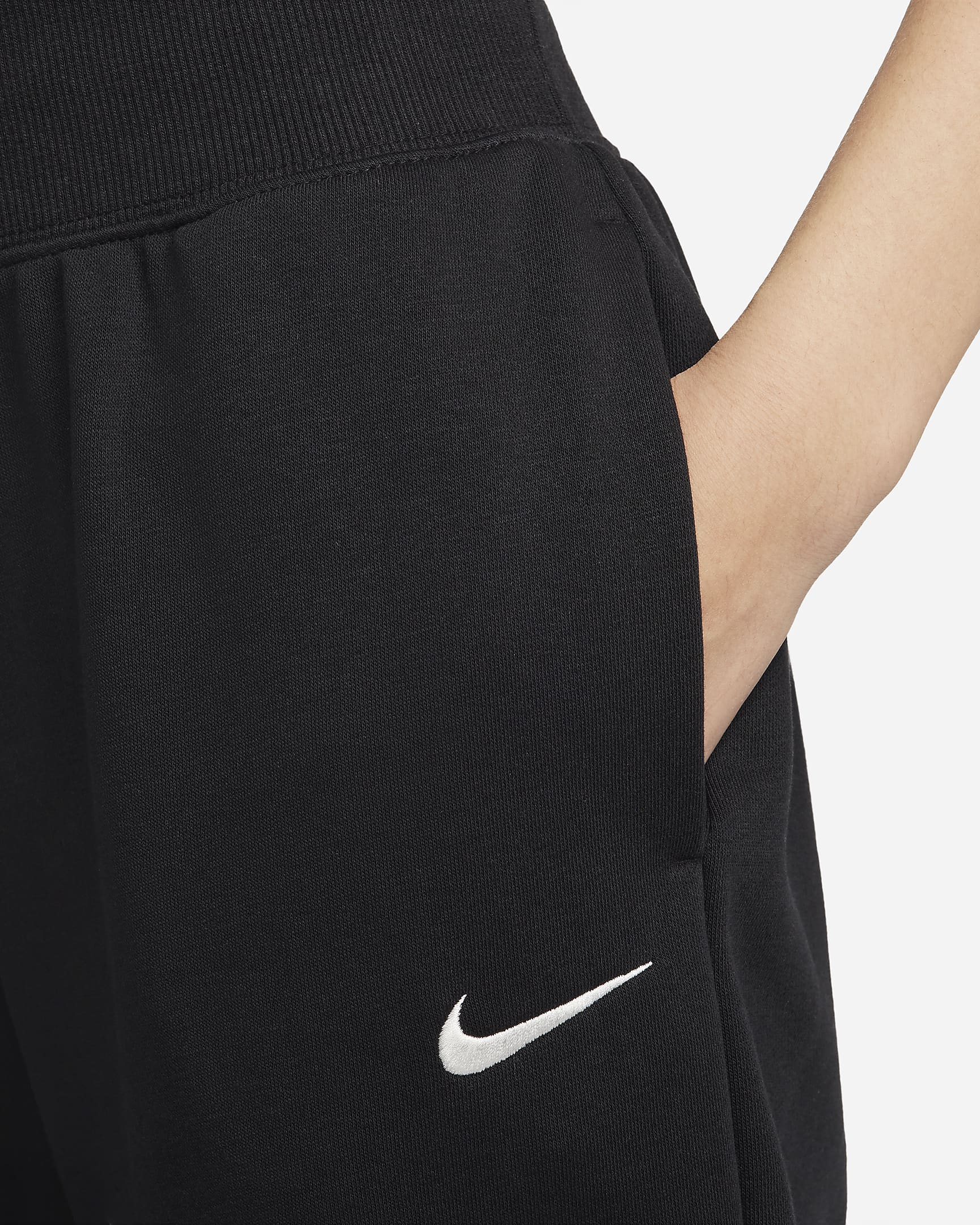 Nike Sportswear Phoenix Fleece Women's High-Waisted Oversized French Terry Sweatpants - Black/Sail