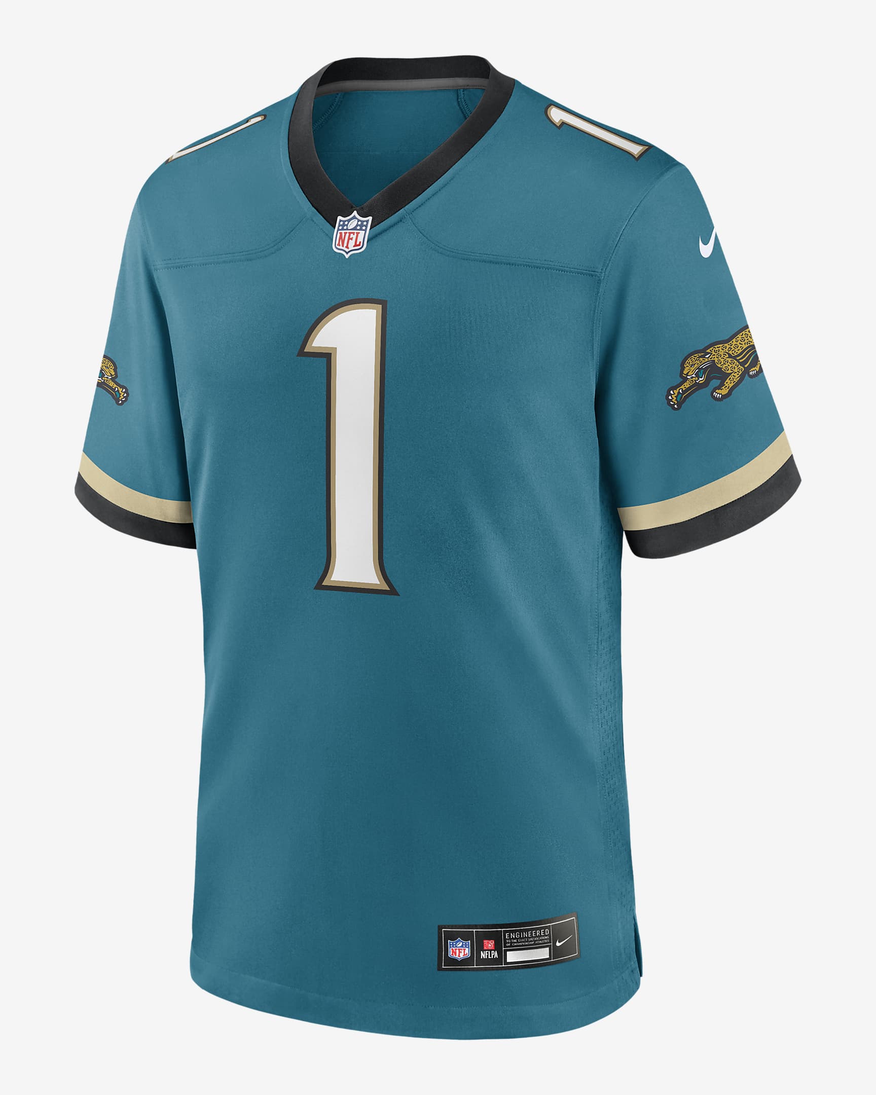 NFL Jacksonville Jaguars (Travis Etienne Jr) Jersey de fútbol americano Game para hombre - Azul verdoso