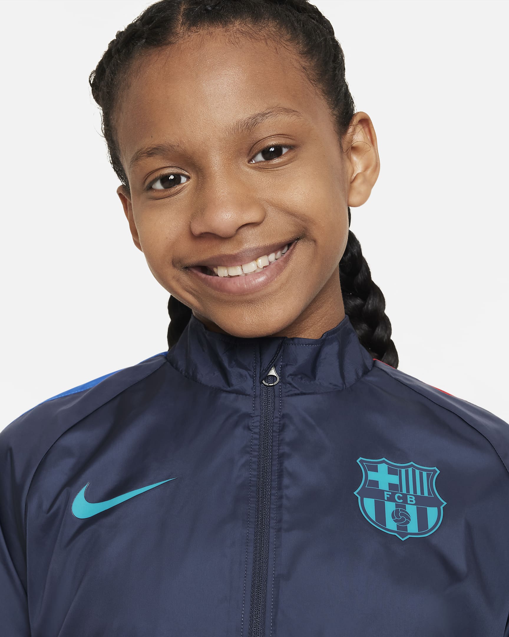 F.C. Barcelona Repel Academy AWF Third Older Kids' Football Full-Zip ...