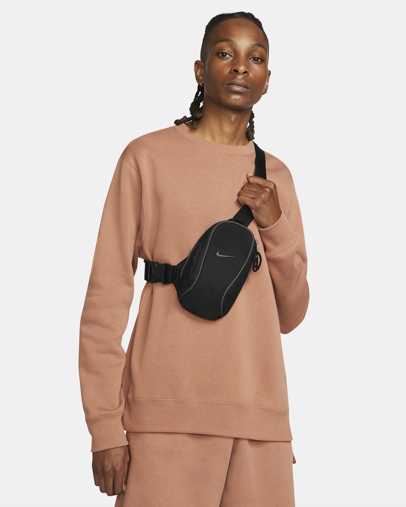 Nike Sportswear Essentials Crossbodytas (1 l) - Zwart/Zwart/Ironstone