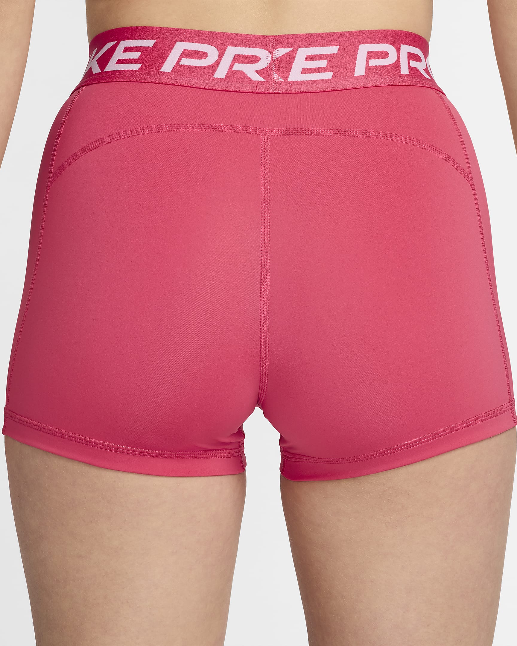 Shorts de 7.5 cm para mujer Nike Pro - Rosa margarita/Blanco