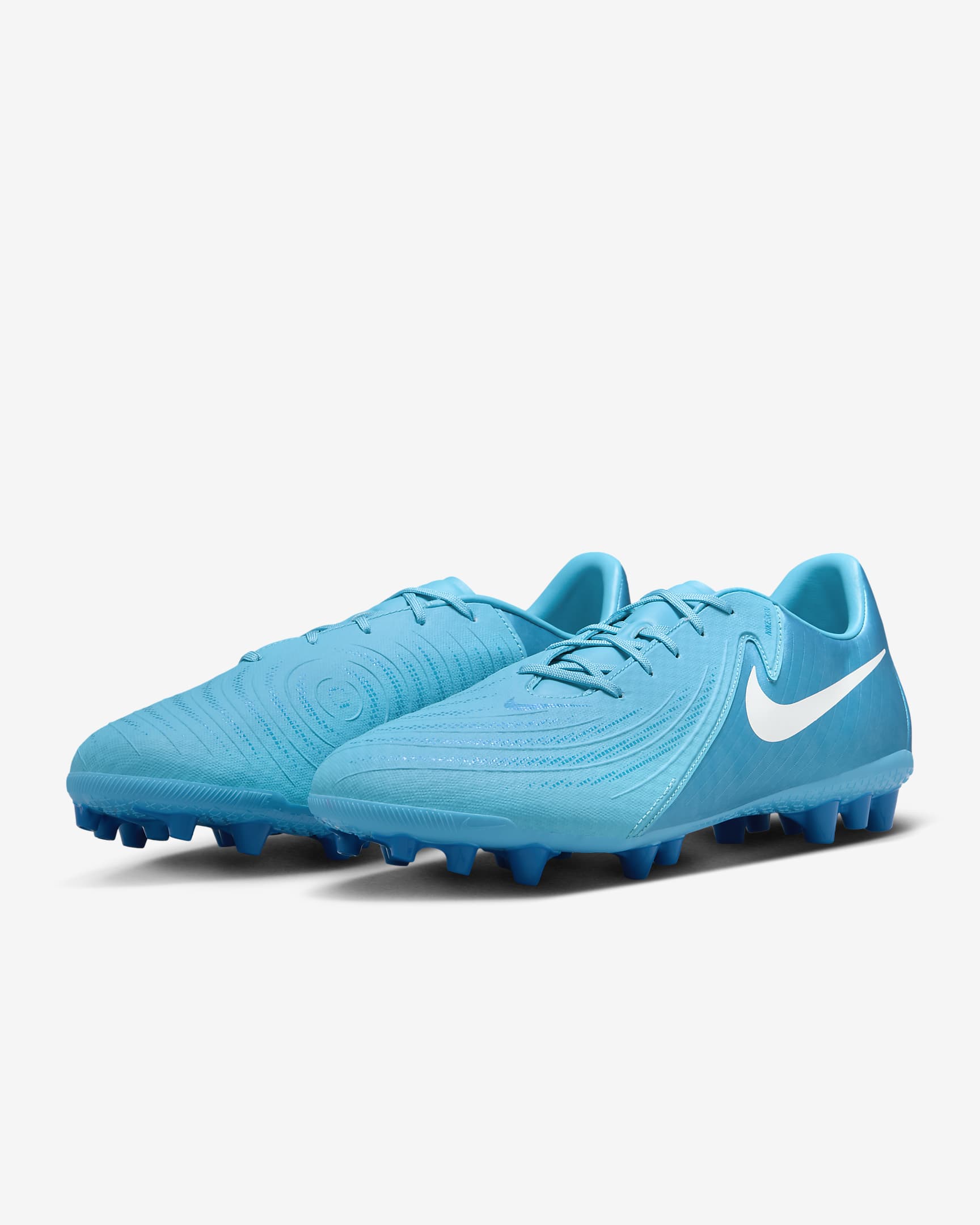 Nike Phantom GX 2 Academy AG Düşük Bilekli Krampon - Blue Fury/Beyaz