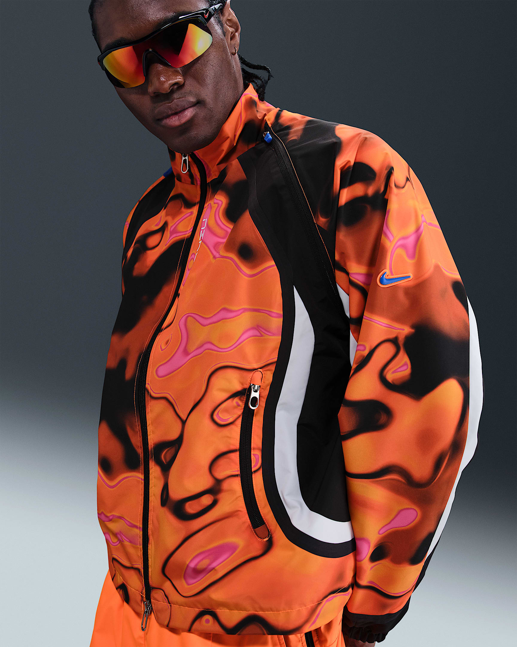 Nike Project F.R.O.G. Men's Storm-FIT Track Jacket - Total Orange/White/Hyper Royal/Hyper Royal