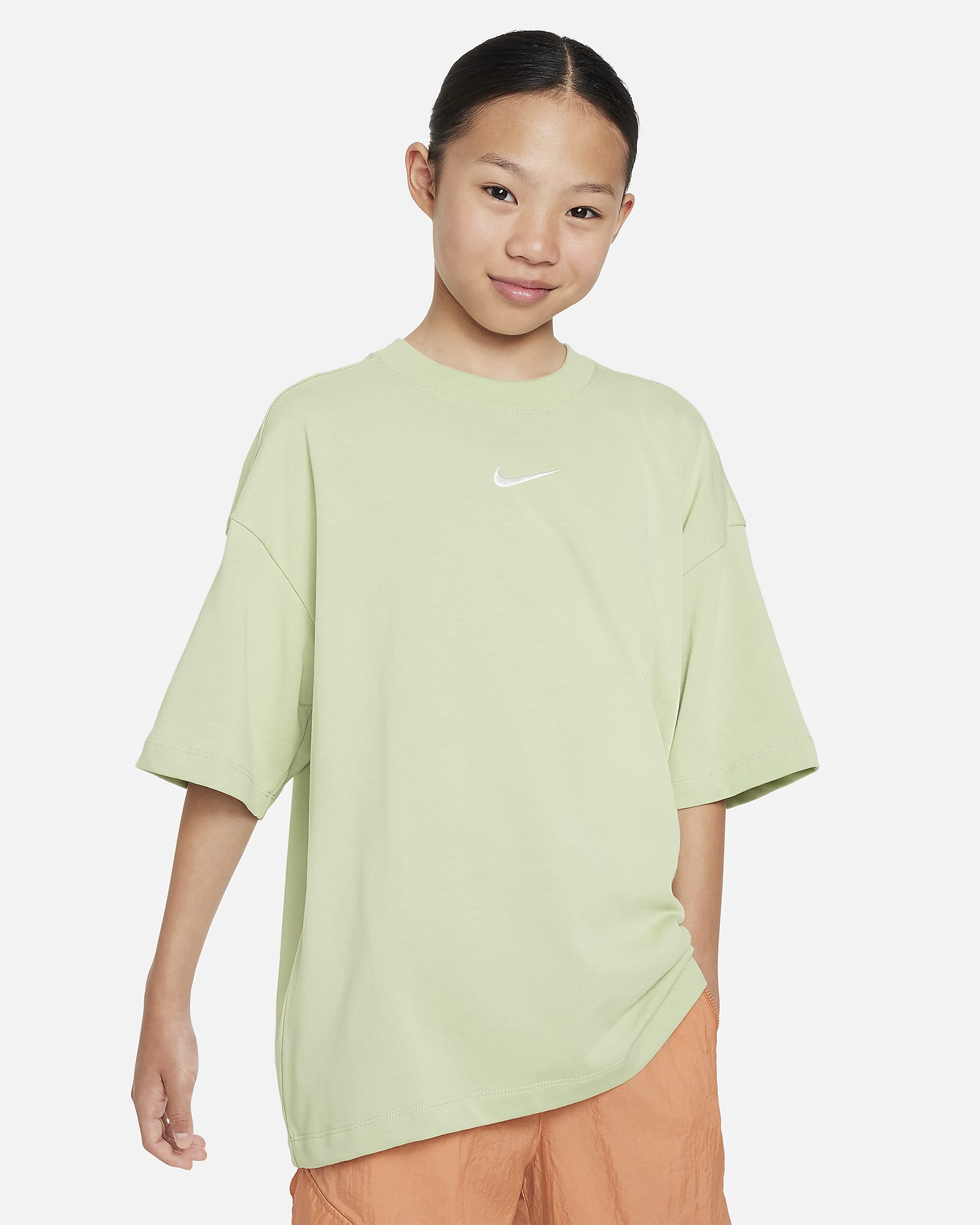 Nike Sportswear Premium Essentials Big Kids' (Girls') Oversized T-Shirt ...
