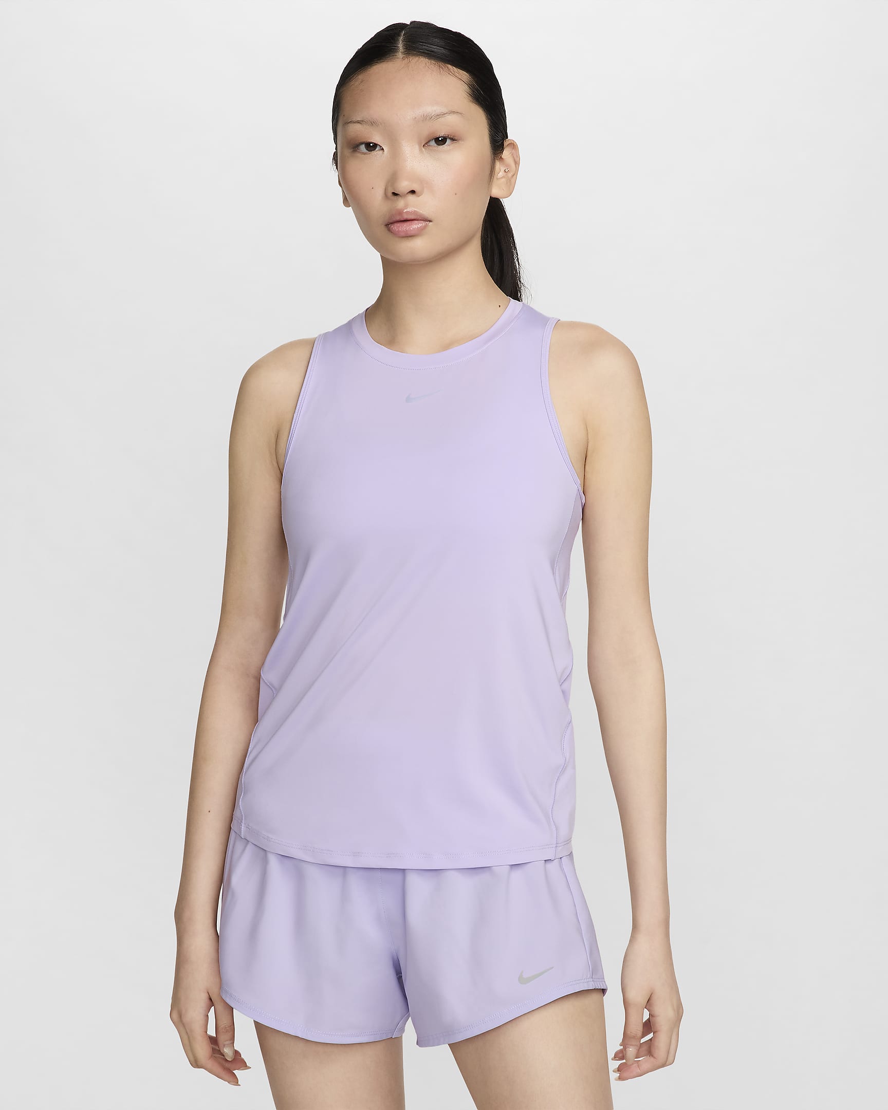 Nike One Classic Women's Dri-FIT Tank Top - Lilac Bloom/Black