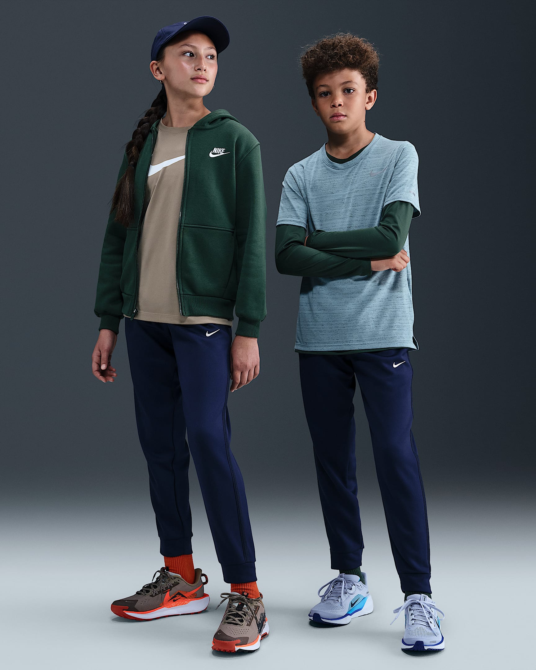 Nike Multi Big Kids' Knit Pants - Midnight Navy/Black/White