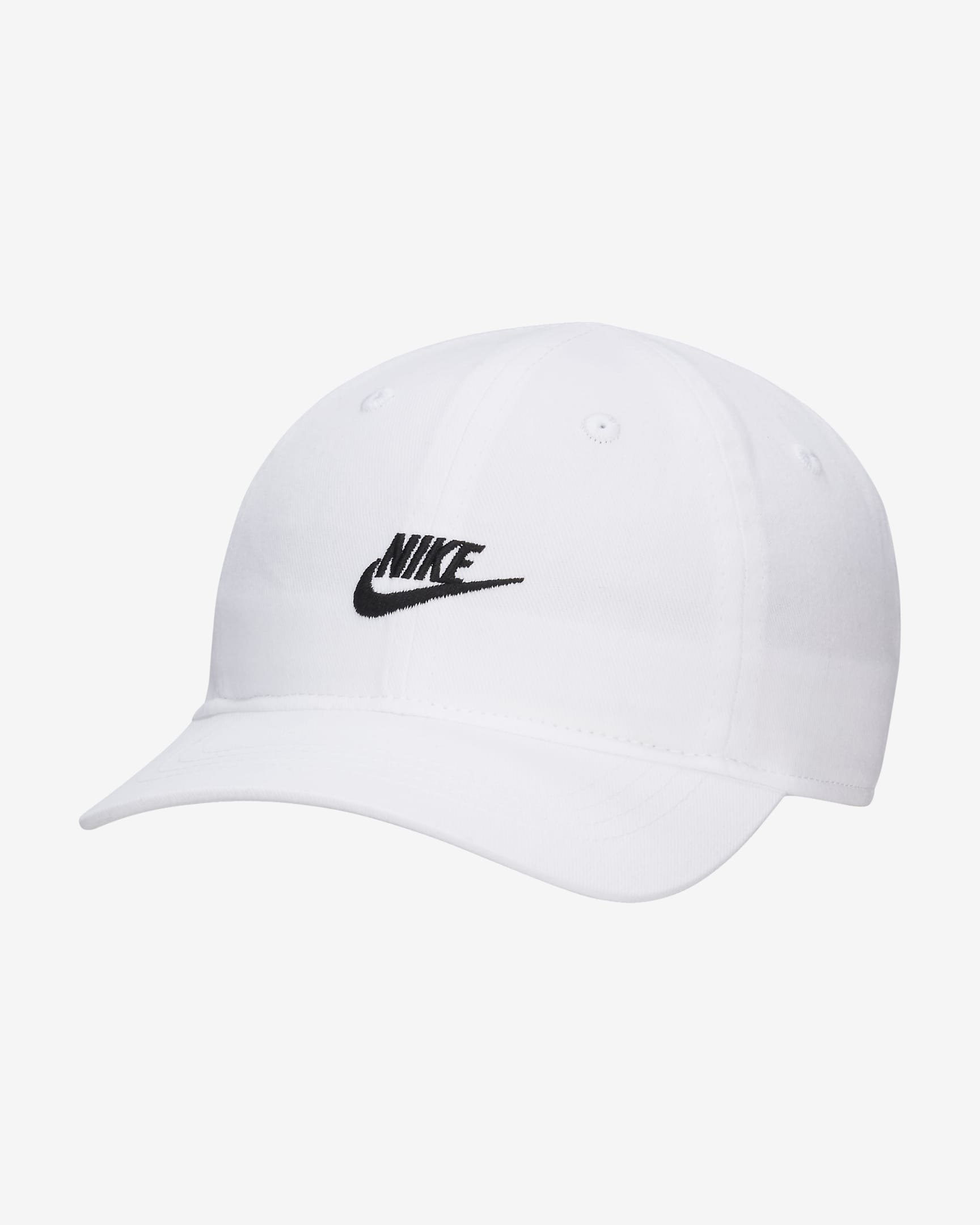 Gorra con visera curva para bebé Nike Futura (12 a 24 meses) - Blanco