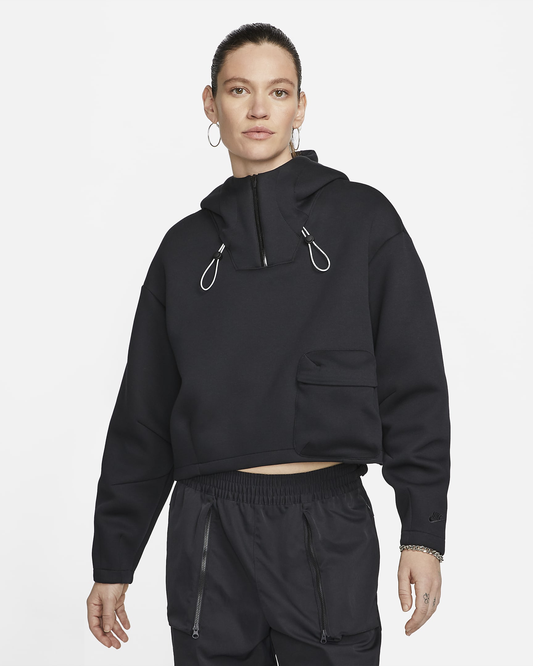 Nike Sportswear Therma-FIT ADV Tech Pack Women's Pullover Hoodie - Black/Black