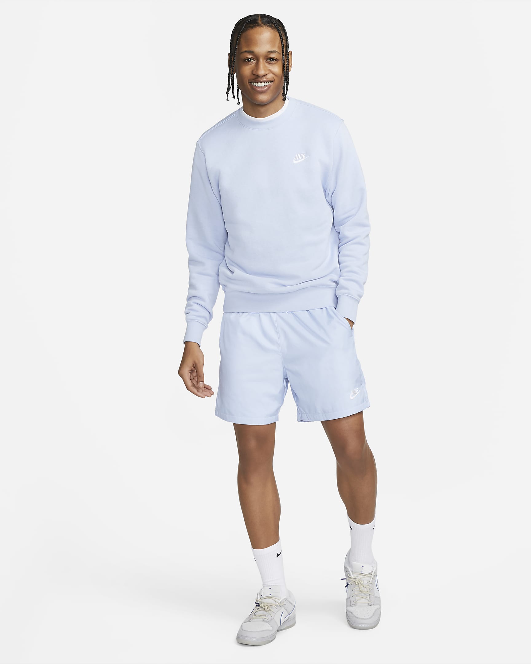 Shorts in tessuto Nike Sportswear - Uomo - Light Marine/Bianco