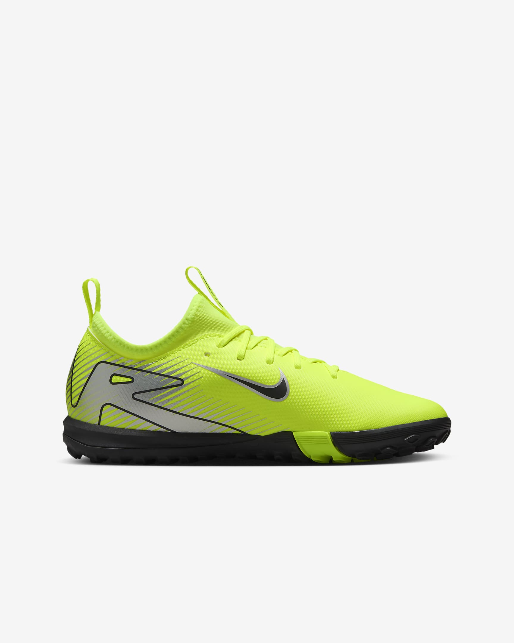 Nike Jr. Mercurial Vapor 16 Academy Younger/Older Kids' TF Low-Top Football Shoes - Volt/Black