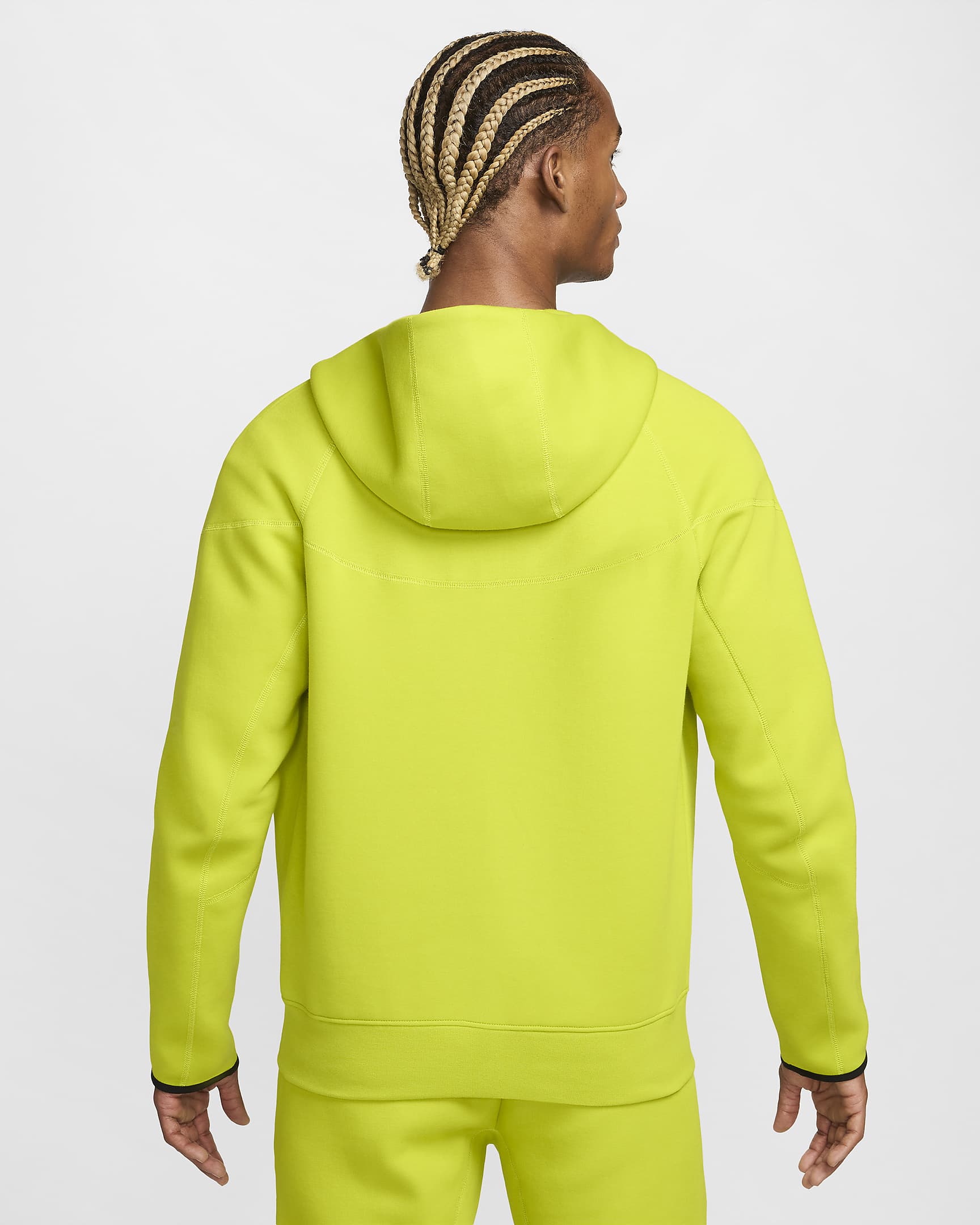 Nike Sportswear Tech Fleece Windrunner Men's Full-Zip Hoodie - Bright Cactus/Black